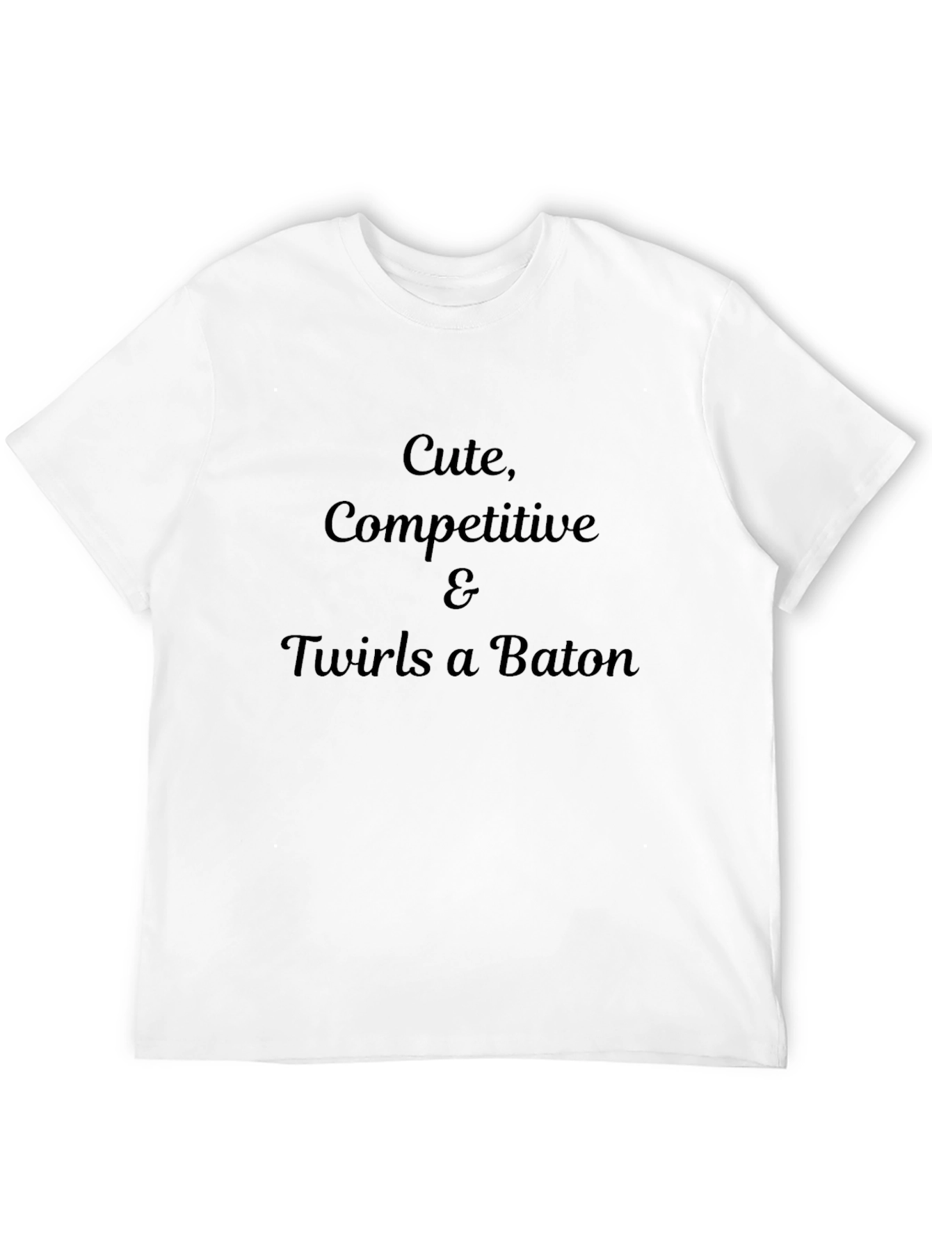 Black Cute, Competitive Twirls a Baton T-Shirt view 12