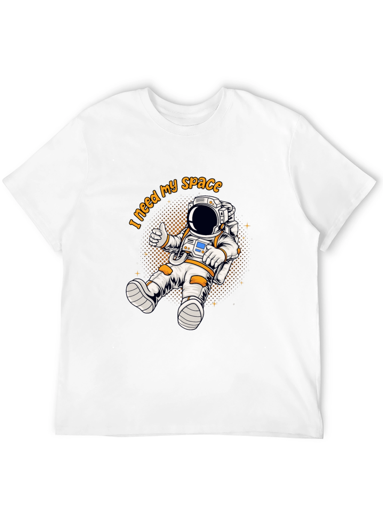 Black I Need My Space Astronaut Graphic T-Shirt view 12