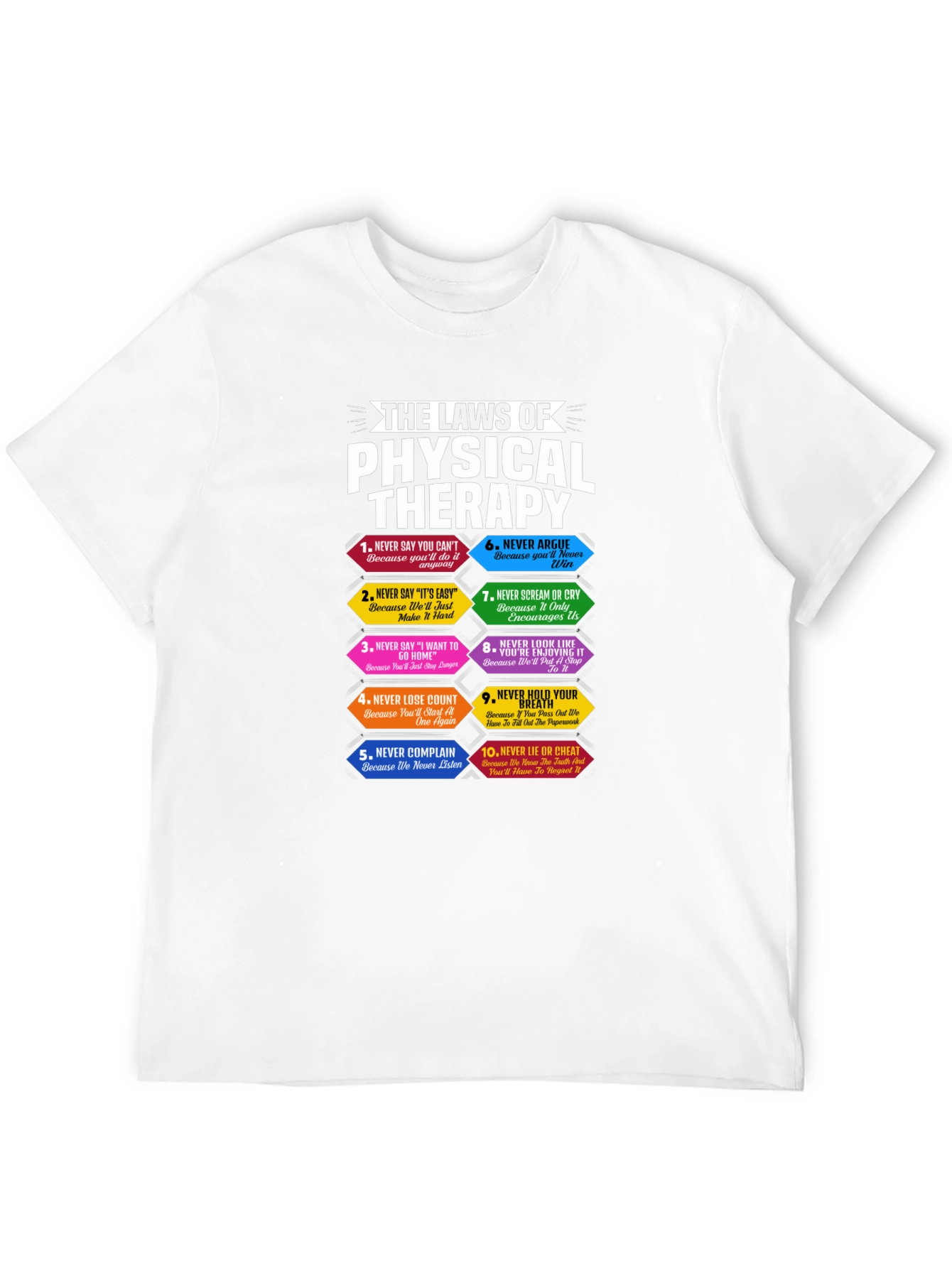 Black Physical Therapy Laws T-Shirt Funny PT Gift view 12