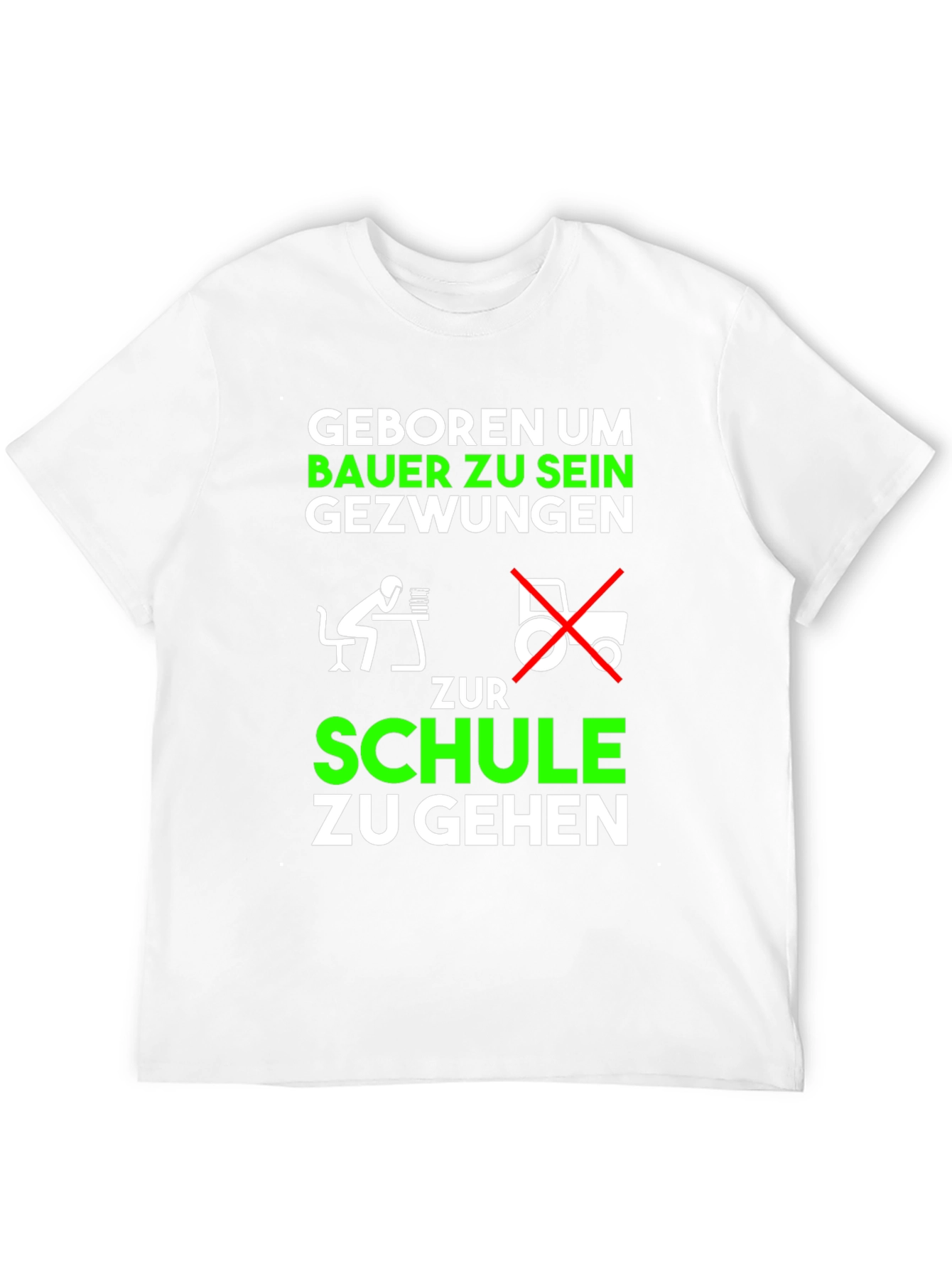 Black Born to Farm T-Shirt - German Humor Tee view 12