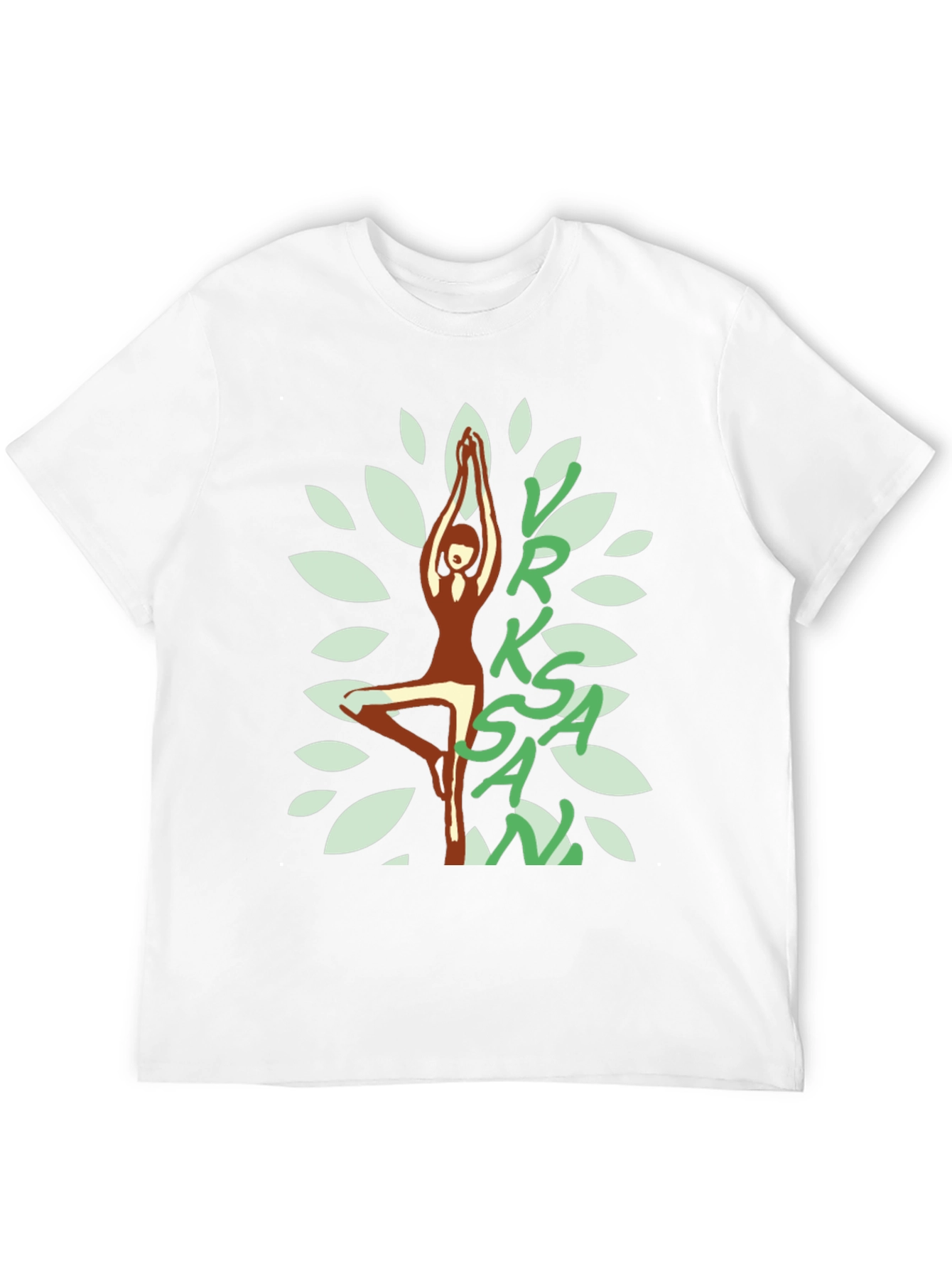 Black Vrksasana Tree Yoga Pose Black T-Shirt view 12