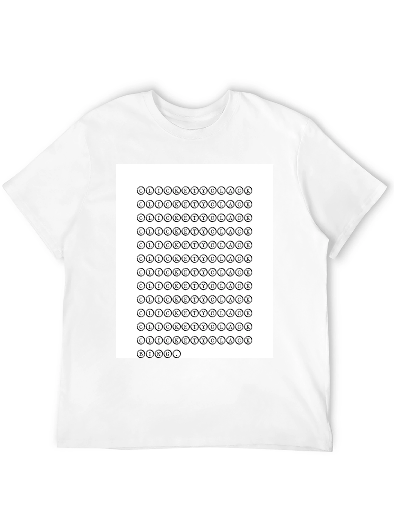 Black Clickety Clack Bingo T-Shirt - Quirky & Unique Design view 12