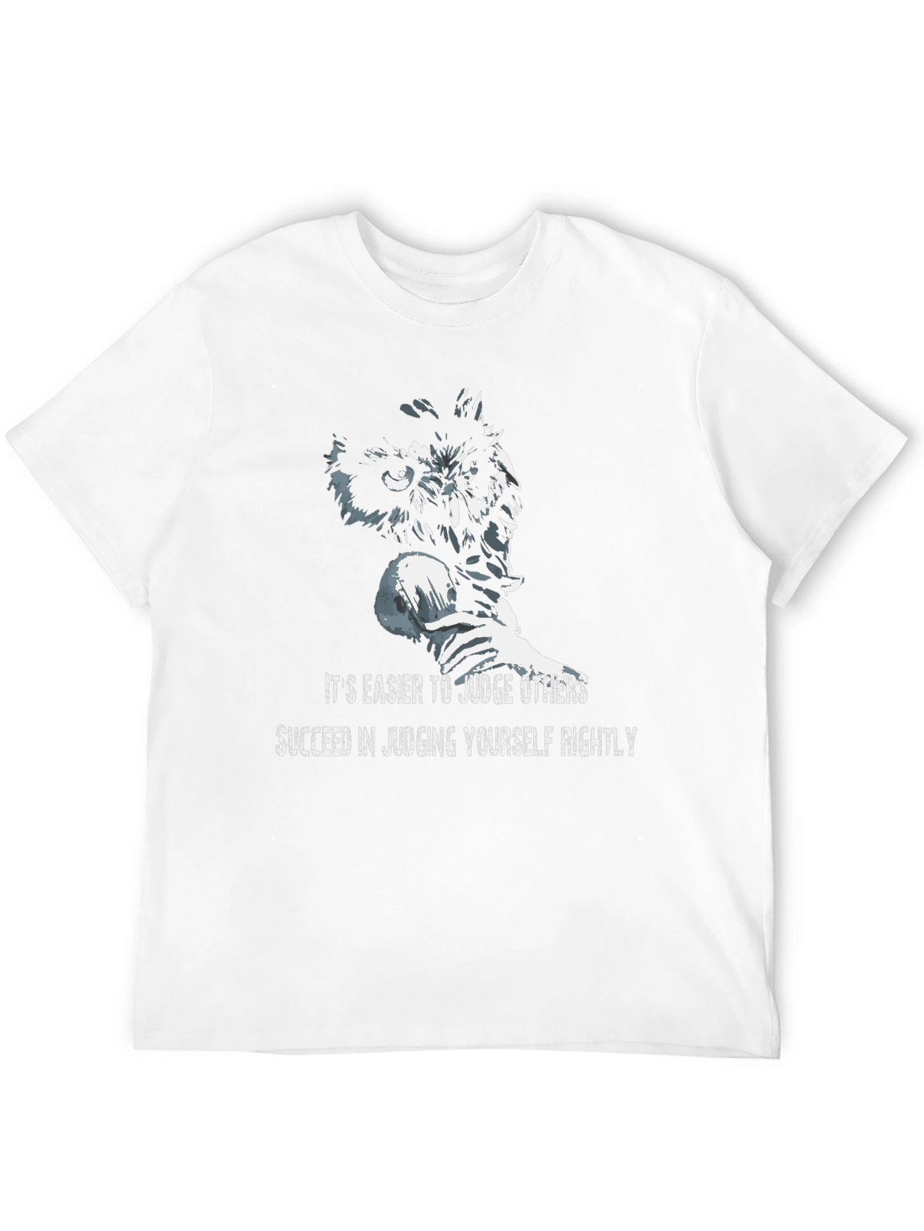 Black Owl Judge Graphic Print Black T-Shirt view 12