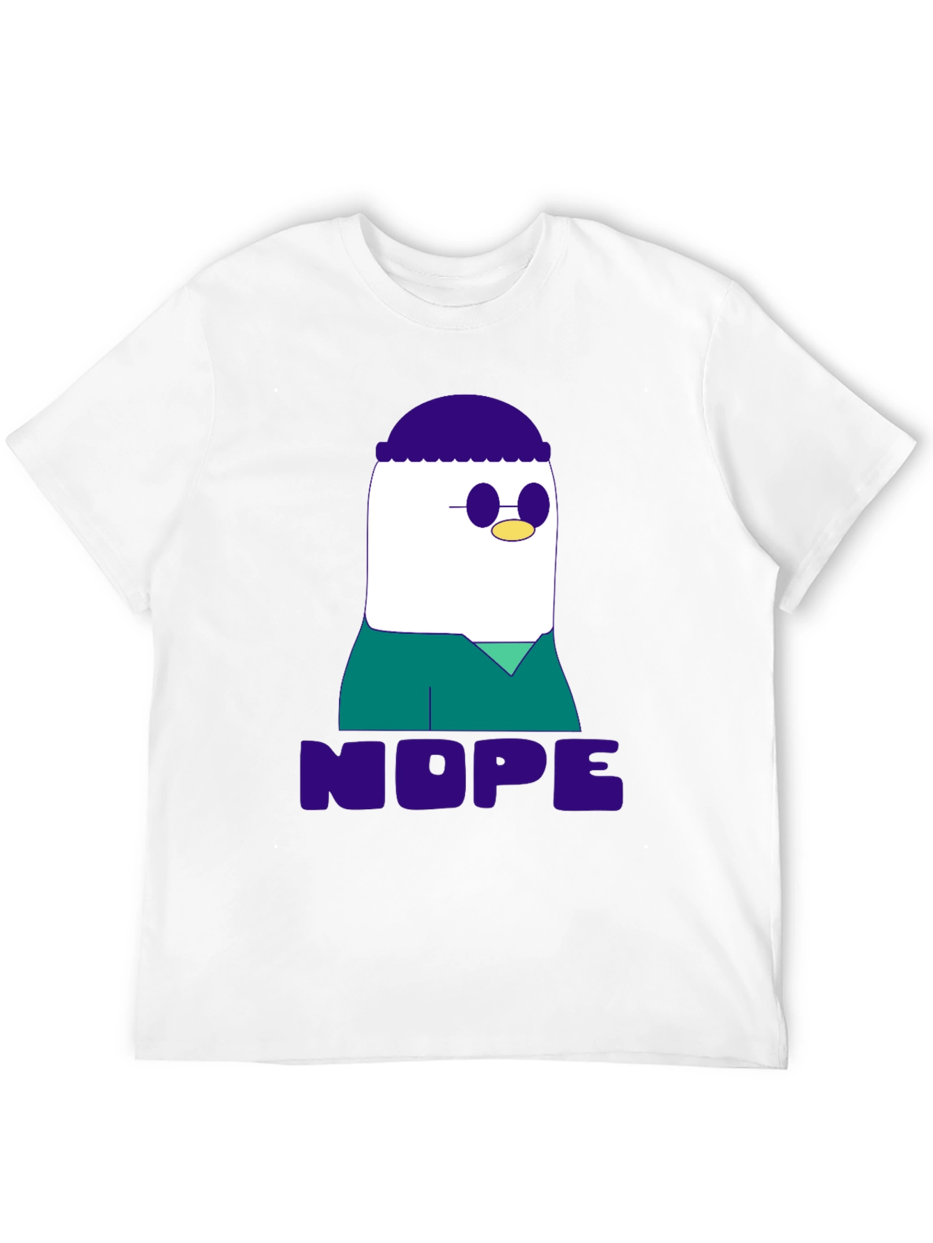 Black Nope T-Shirt - Funny Cartoon Graphic Tee view 12