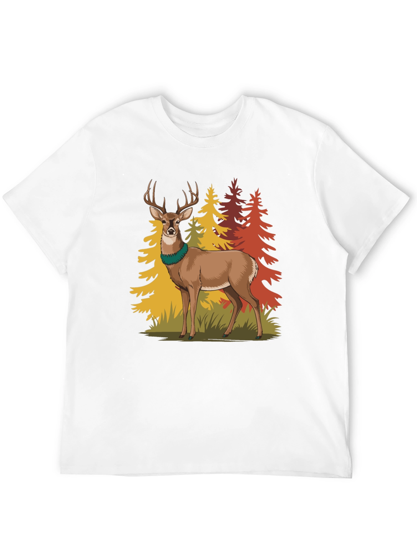Black Deer Forest Graphic Tee - Nature Lover's T-Shirt view 12