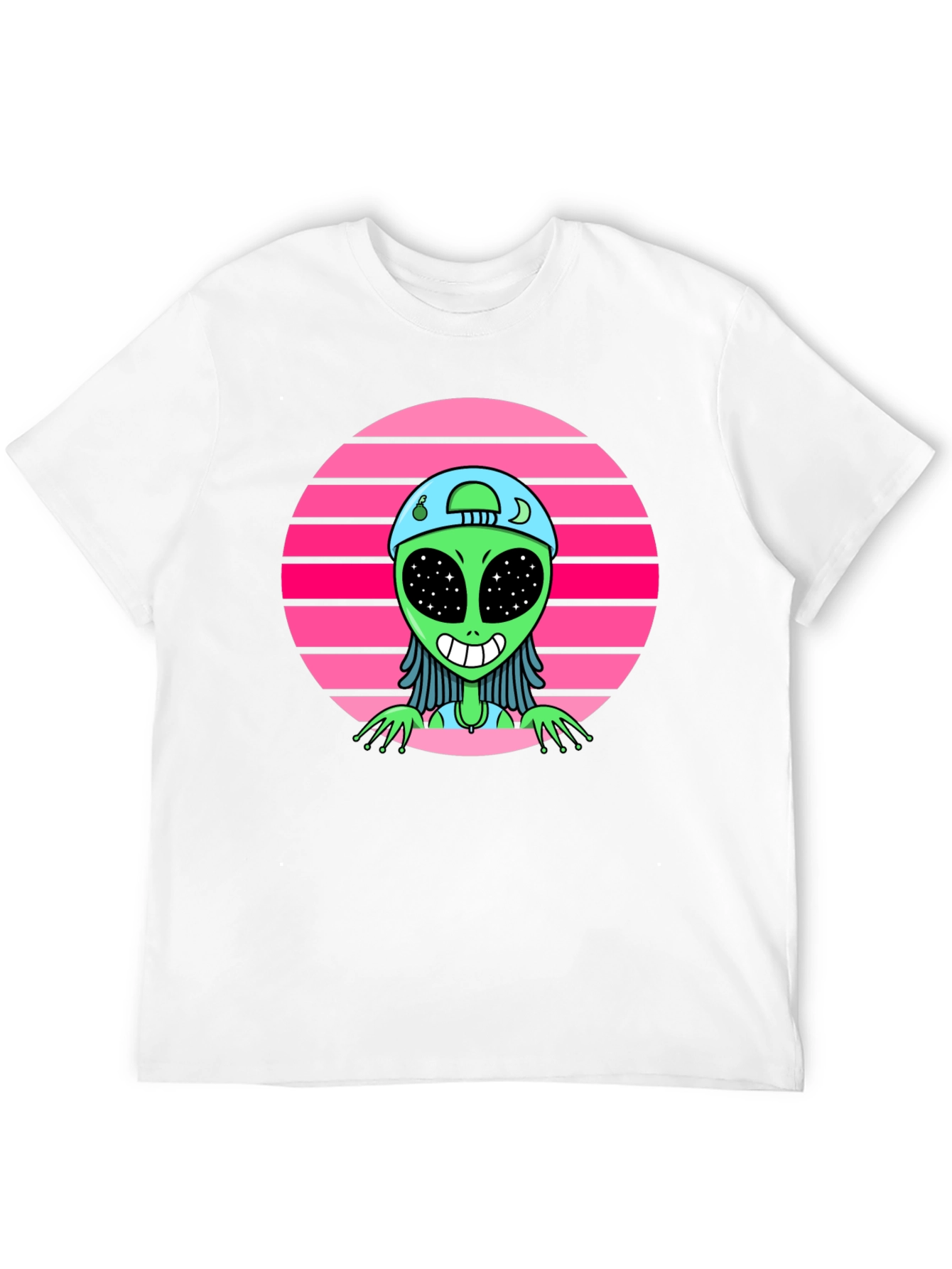 Black Retro Alien Graphic Tee view 12