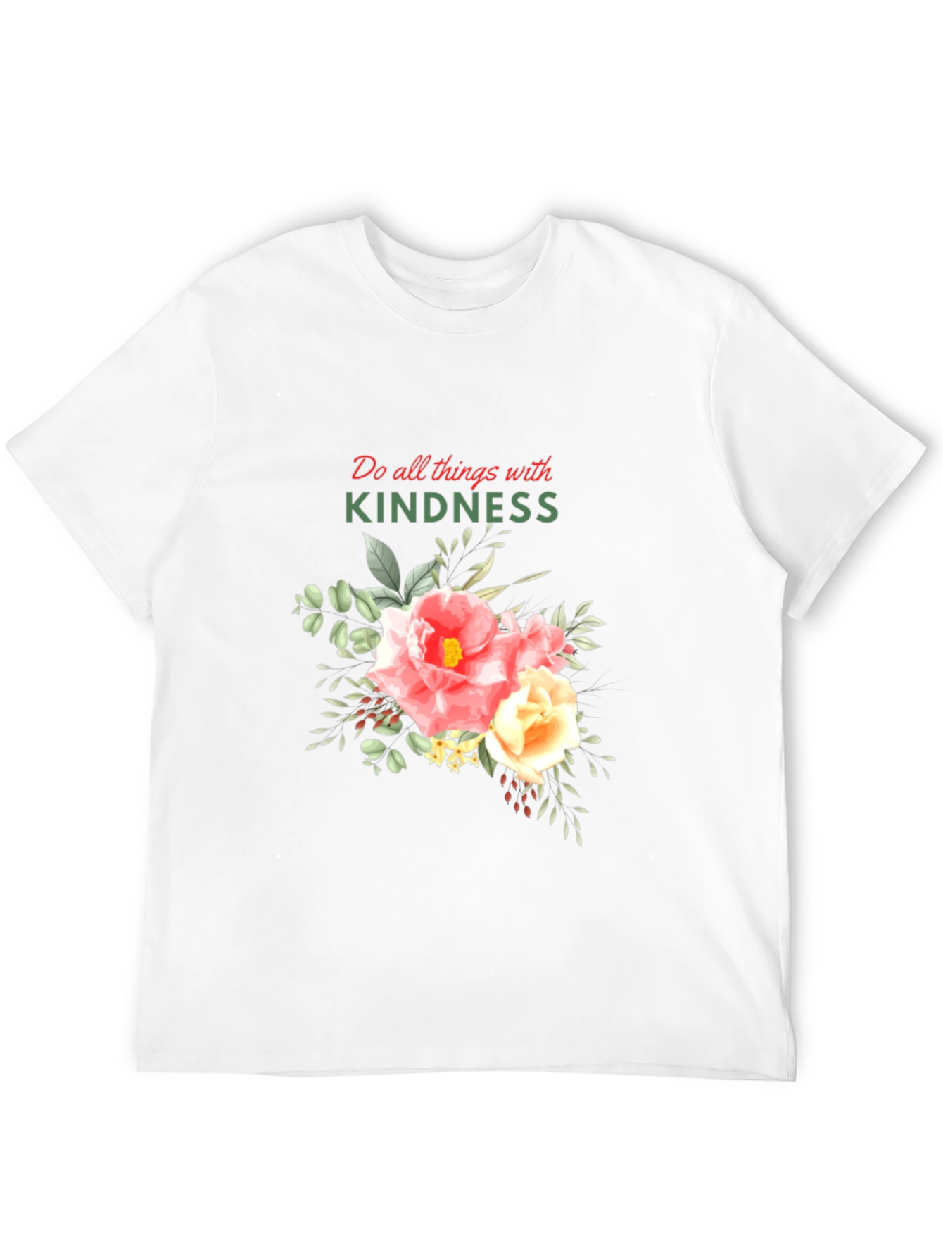 Black Kindness Floral Graphic T-Shirt view 12