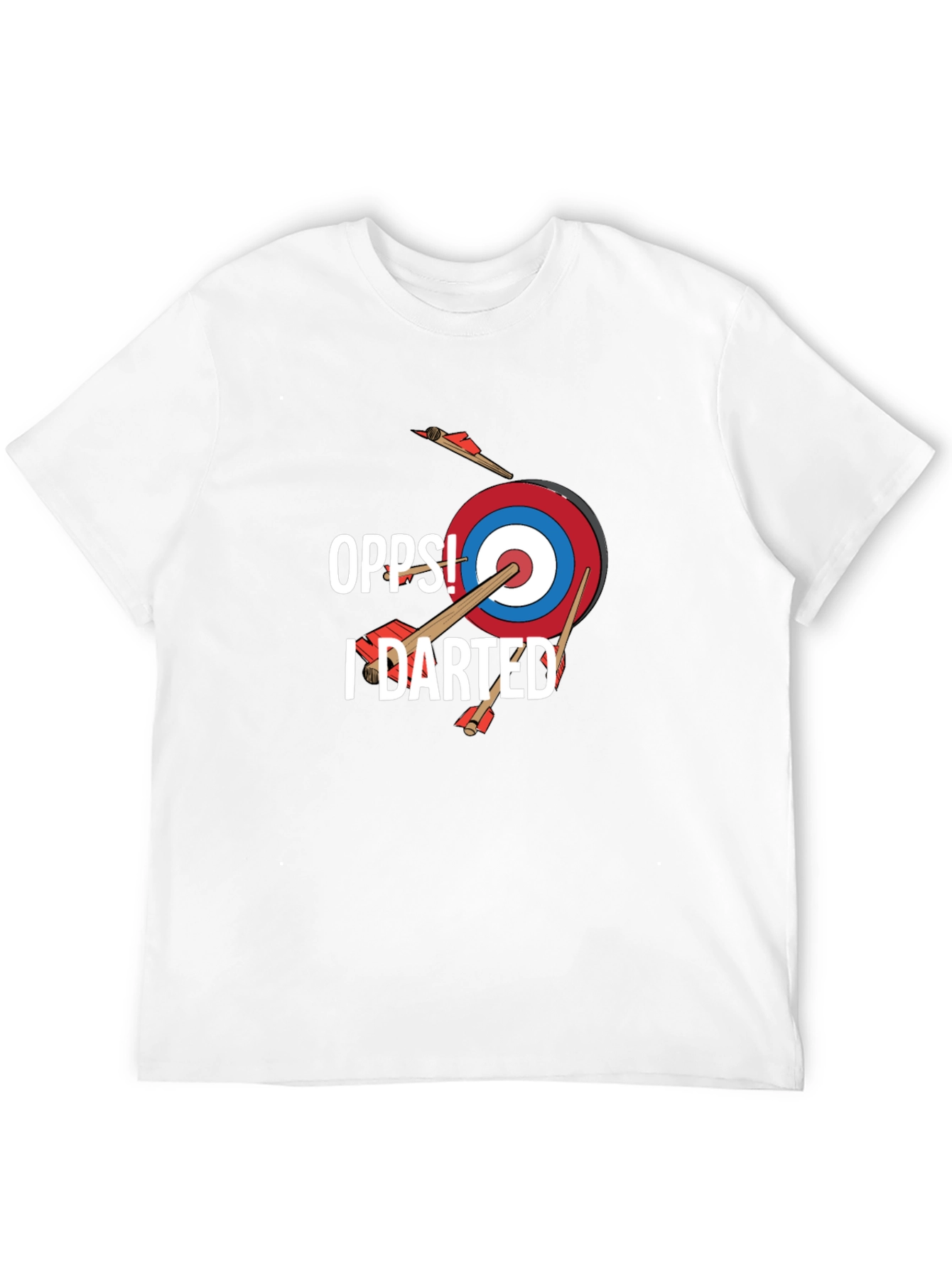 Black Oops! I Darted T-Shirt - Funny Darts Graphic Tee view 12