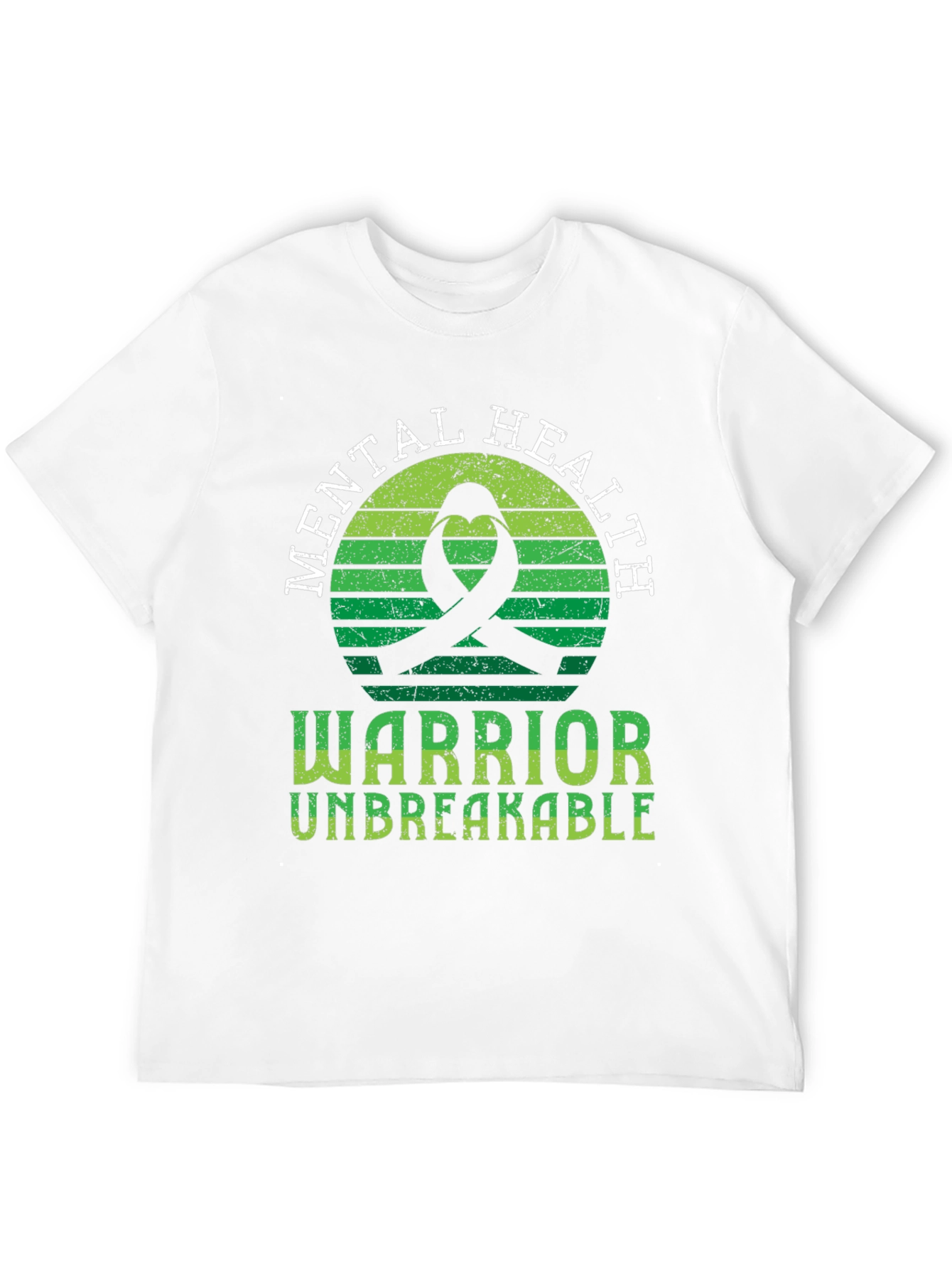 Black Mental Health Warrior T-Shirt Unbreakable Ribbon view 12
