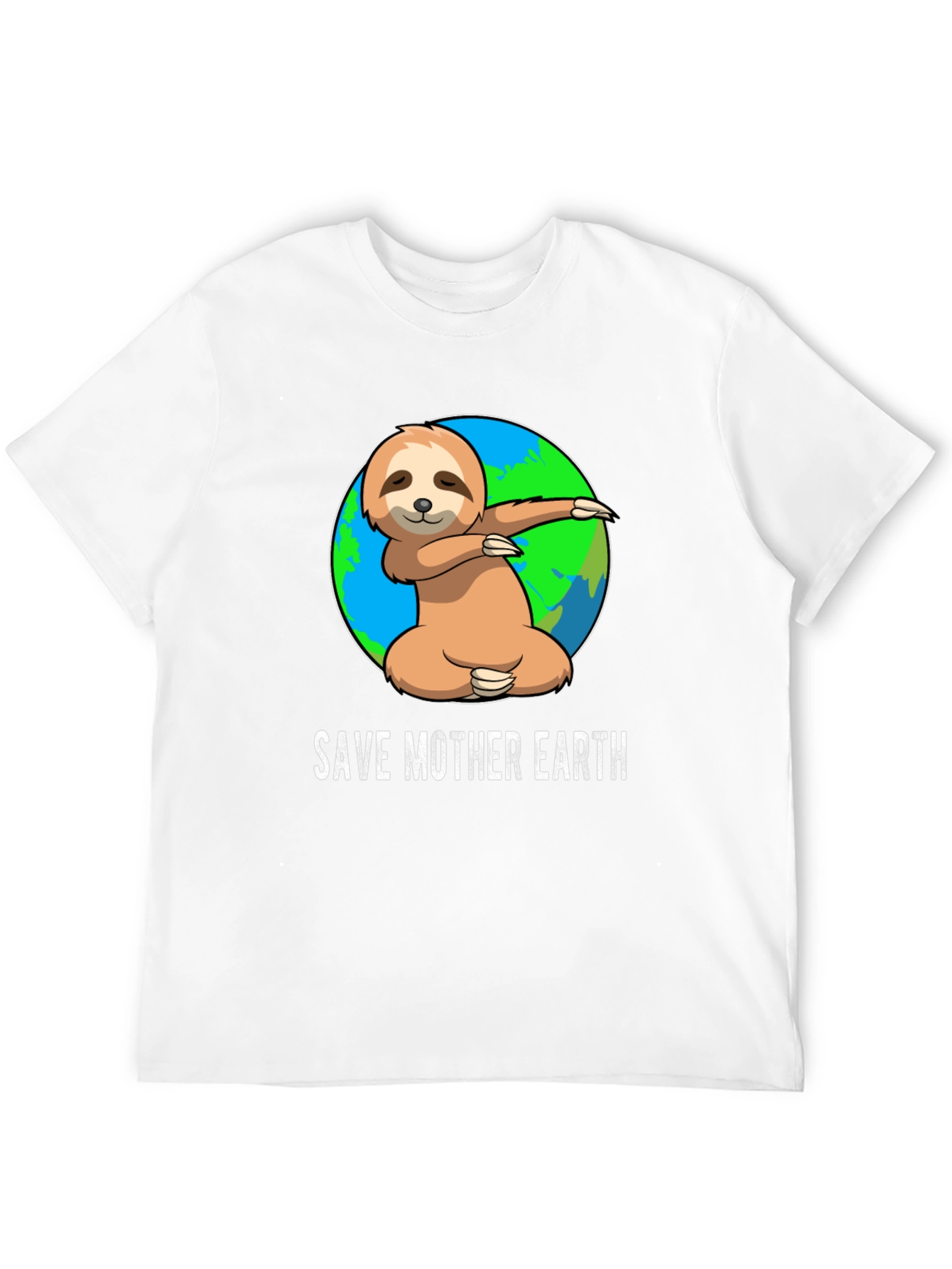 Black Save Mother Earth Sloth T-Shirt view 12