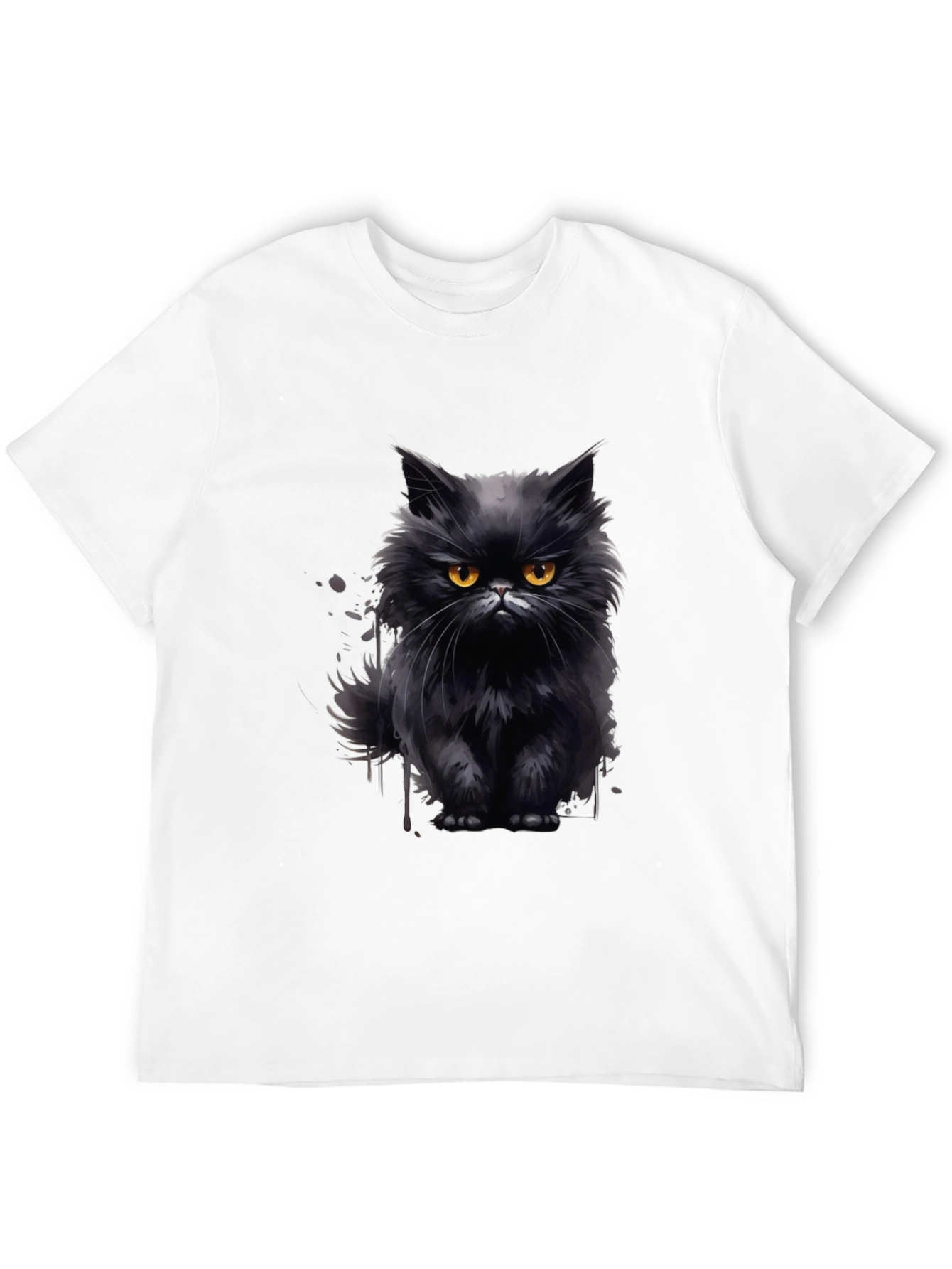 Black Black Cat Graphic T-Shirt - Men's Fashion view 12