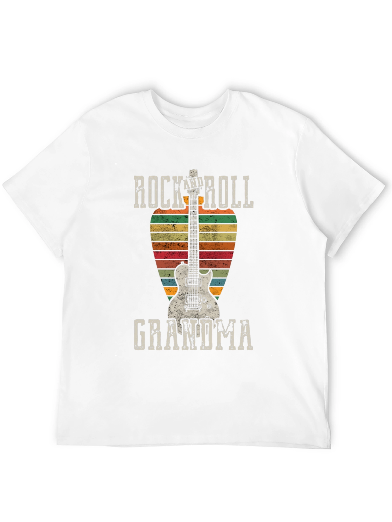 Black Rock and Roll Grandma Guitar T-Shirt - Vintage Style view 12
