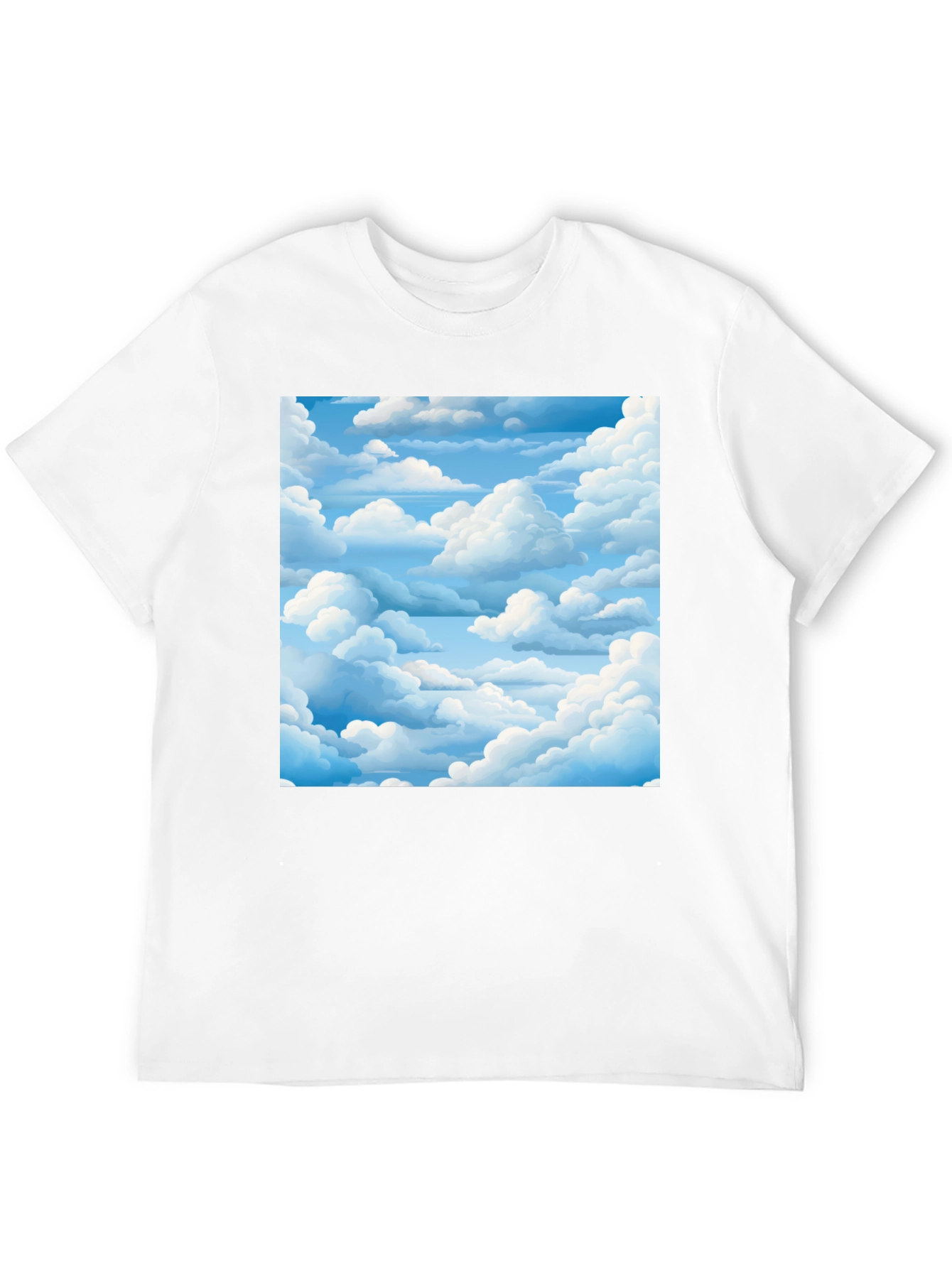 Black Sky Dream Black Tee - Cloudscape Graphic view 12