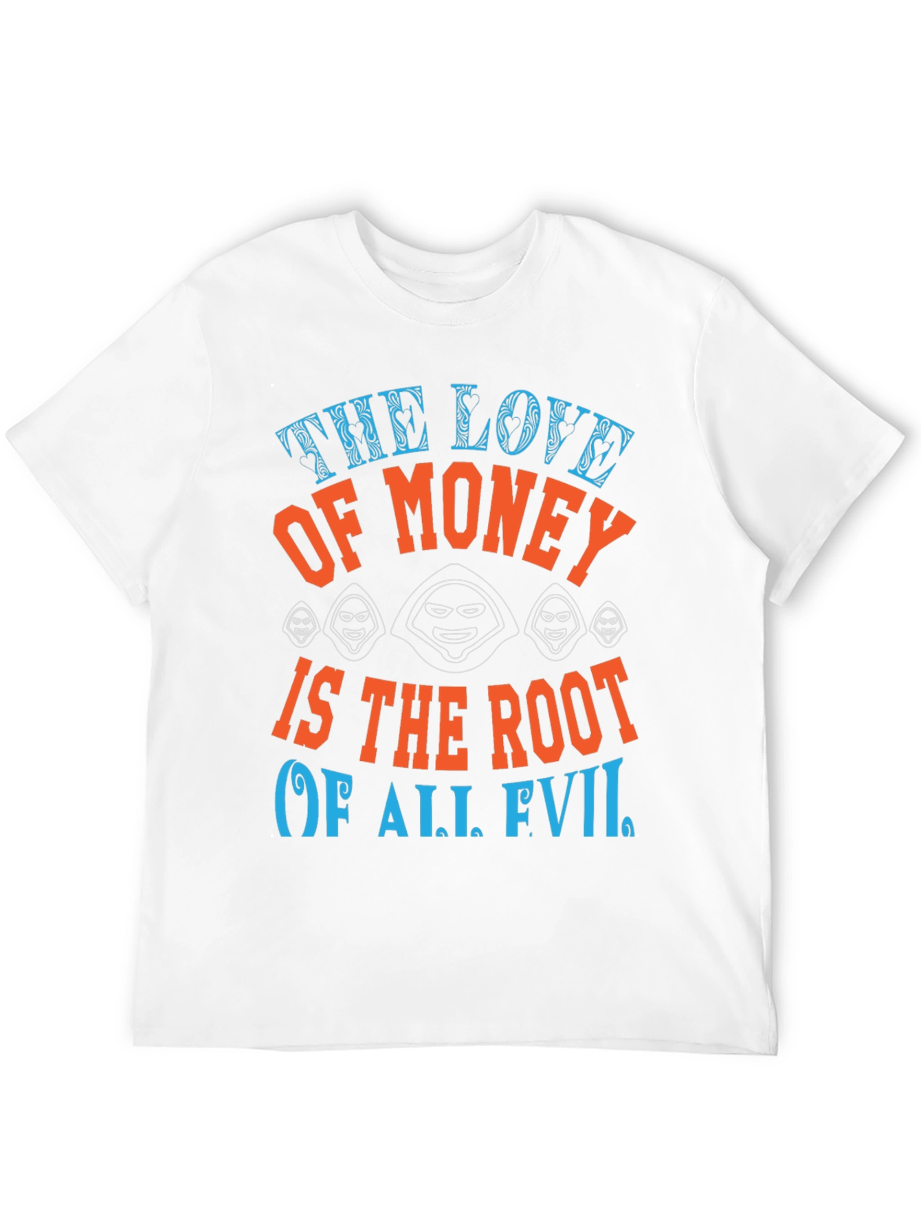 Black The Love of Money Evil Graphic T-Shirt view 12