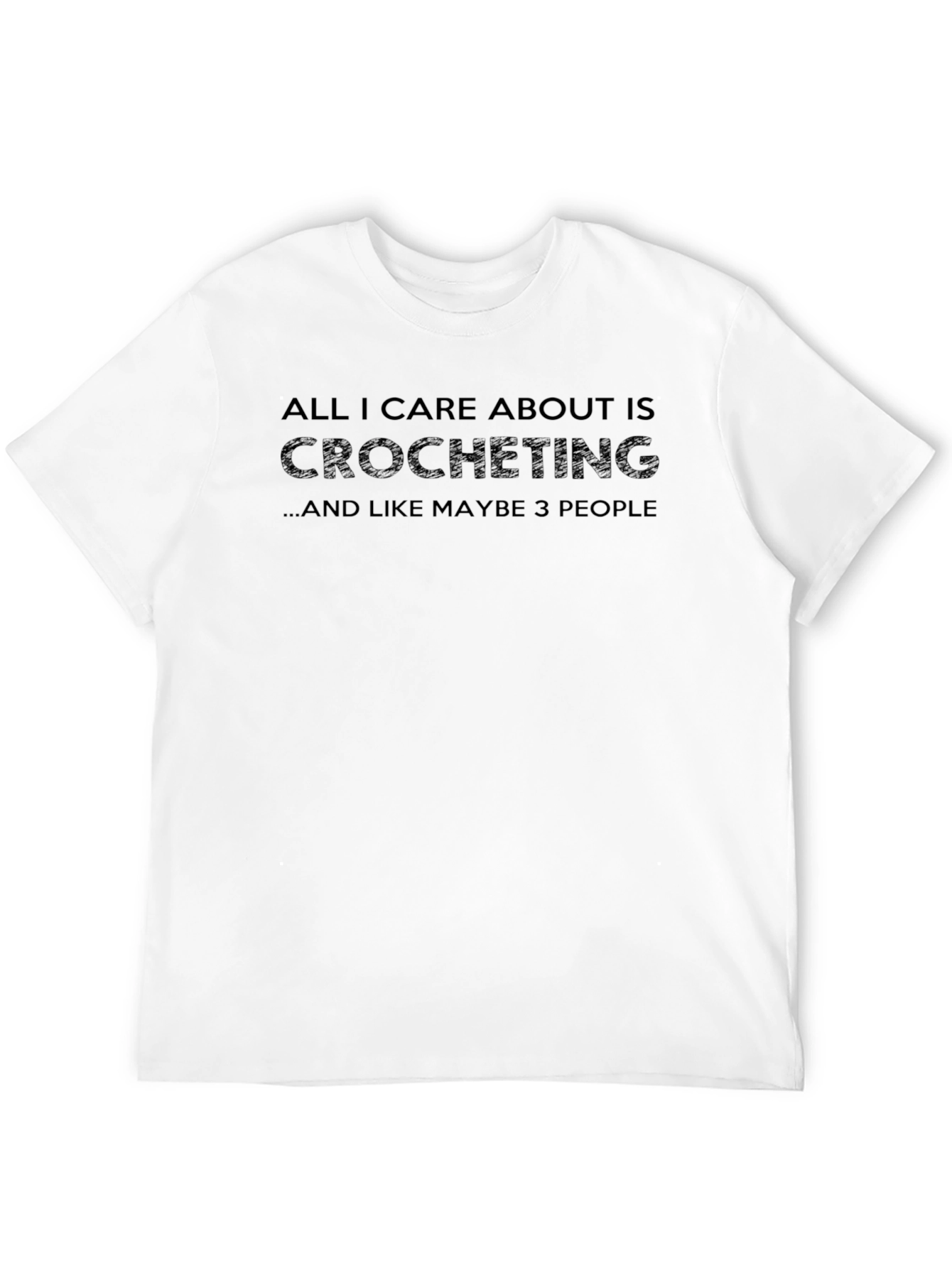 Black Crocheting Lover's Tee - All I Care About Is Crochet view 12
