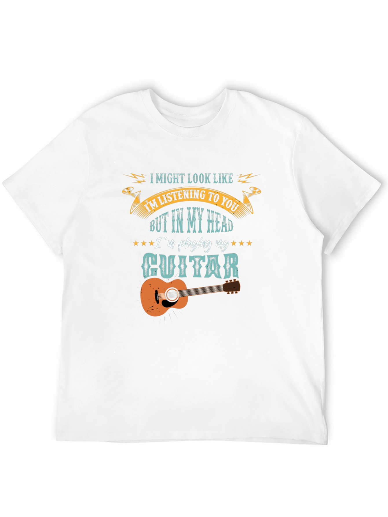 Black Guitar Player Graphic Tee - Music Lover T-Shirt view 12