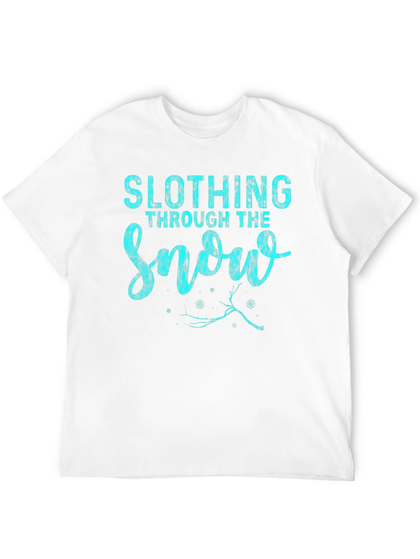 Black Slothing Through the Snow Men's Graphic T-Shirt view 12