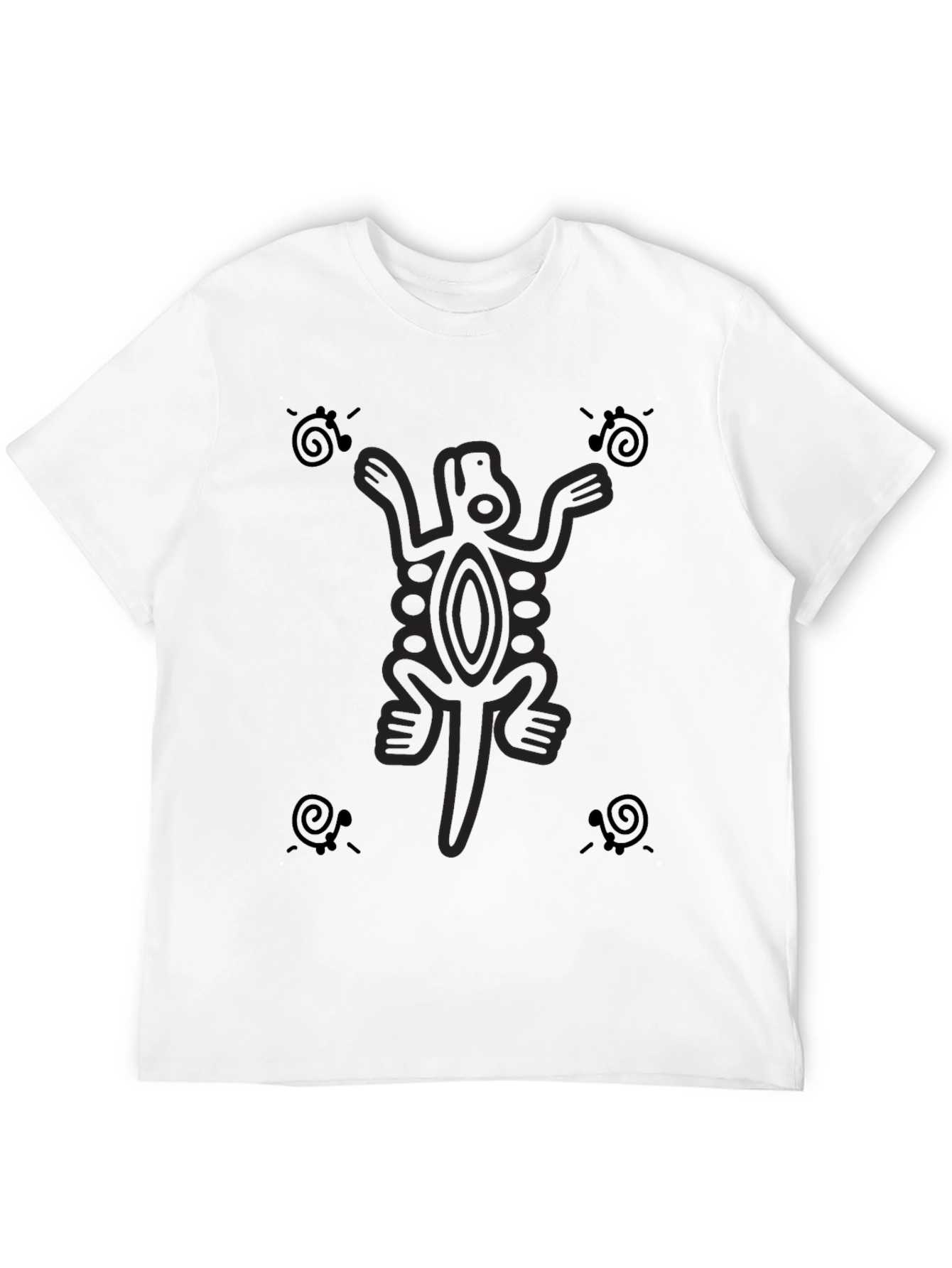 Black Aztec Print Black T-Shirt view 12