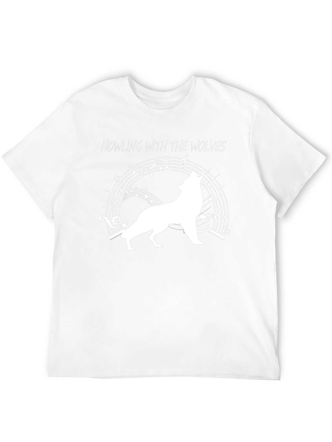 Black Howling with the Wolves Graphic Tee view 12