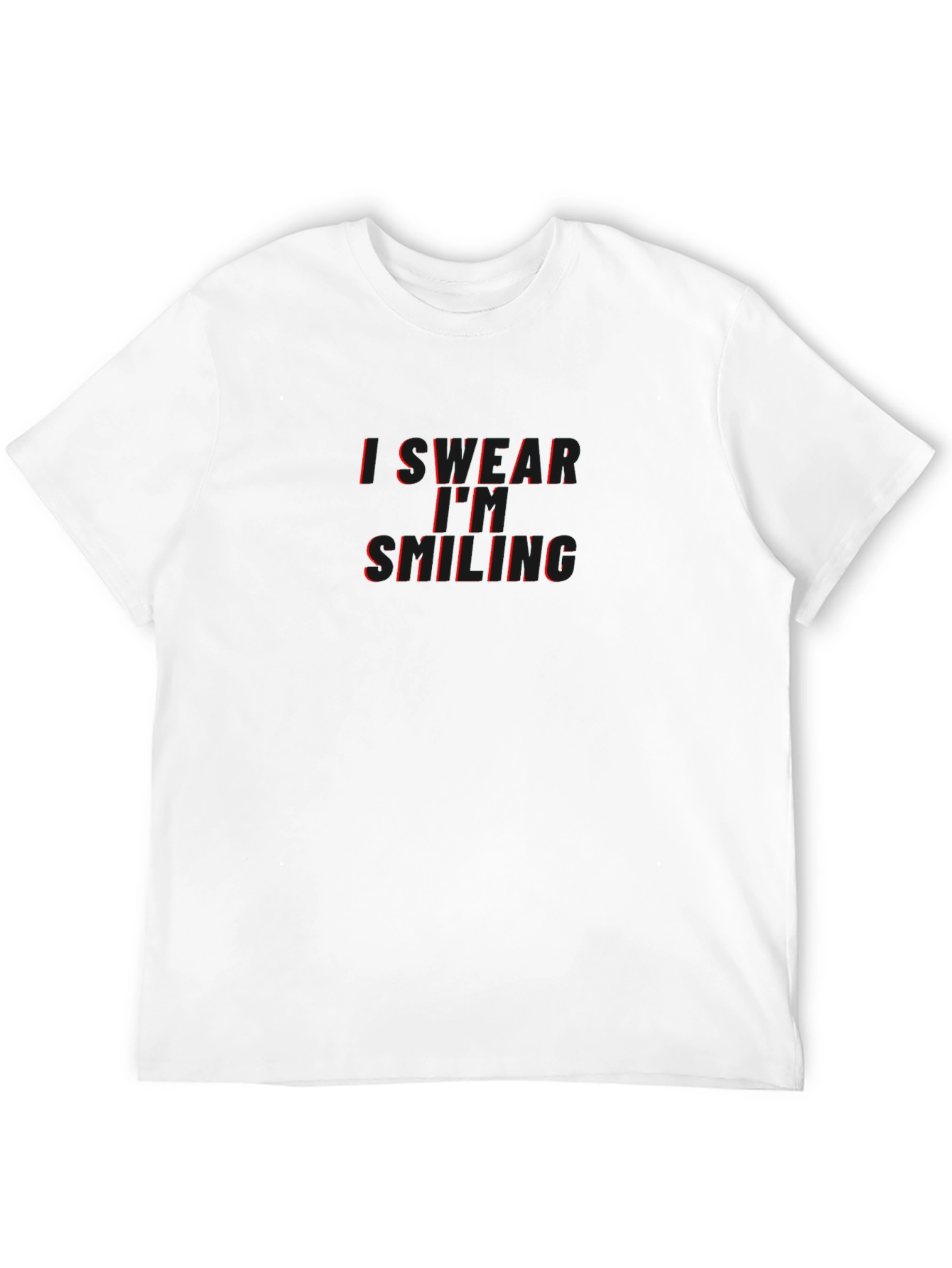 Black I Swear I'm Smiling Graphic Tee - Black view 12