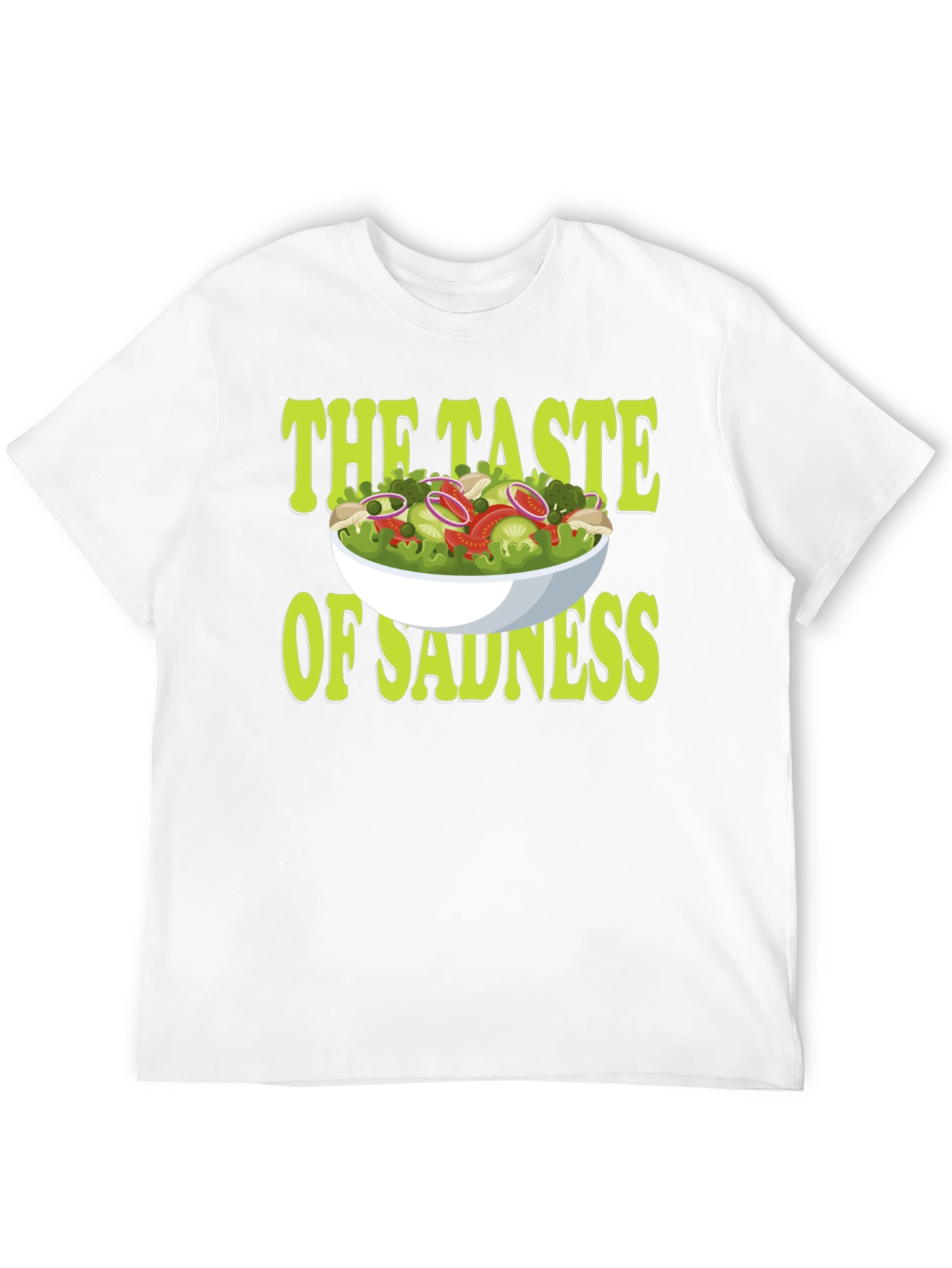 Black Taste of Sadness Salad Graphic T-Shirt view 12