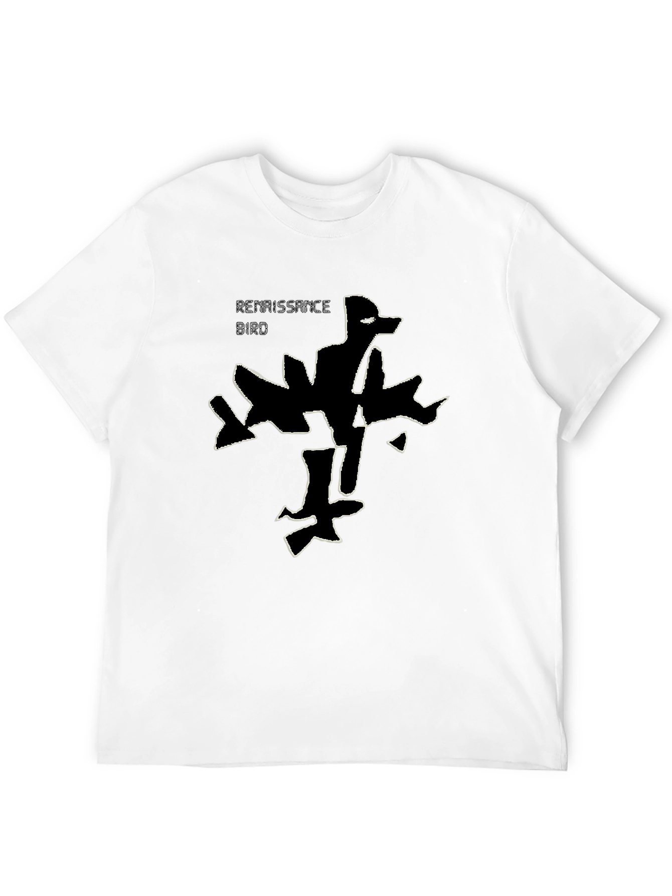 Black Renaissance Bird Graphic Tee - Black Cotton T-Shirt view 12