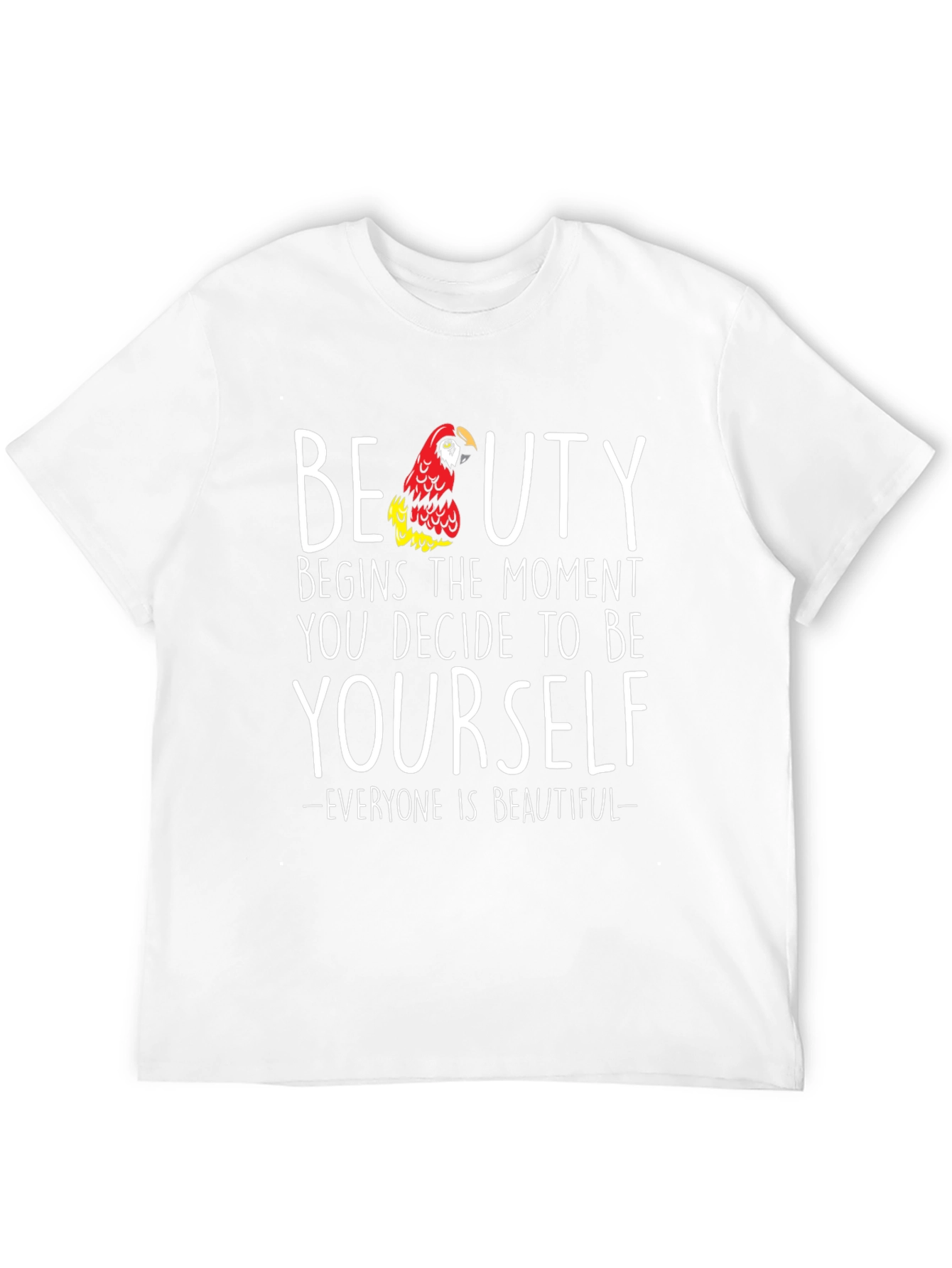 Black Beauty Yourself Parrot Graphic Tee - Unisex Cotton T-Shirt view 12