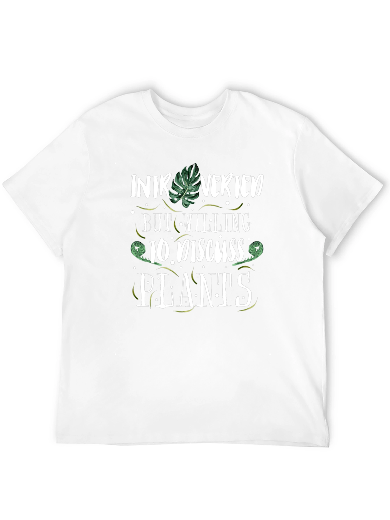 Black Introverted Plant Lover Black T-Shirt view 12