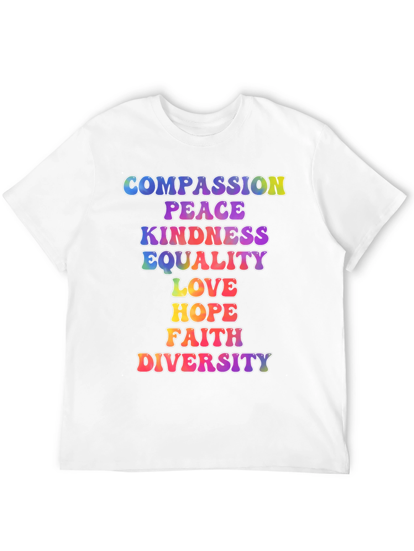 Black Compassion Peace Kindness Equality T-Shirt view 12