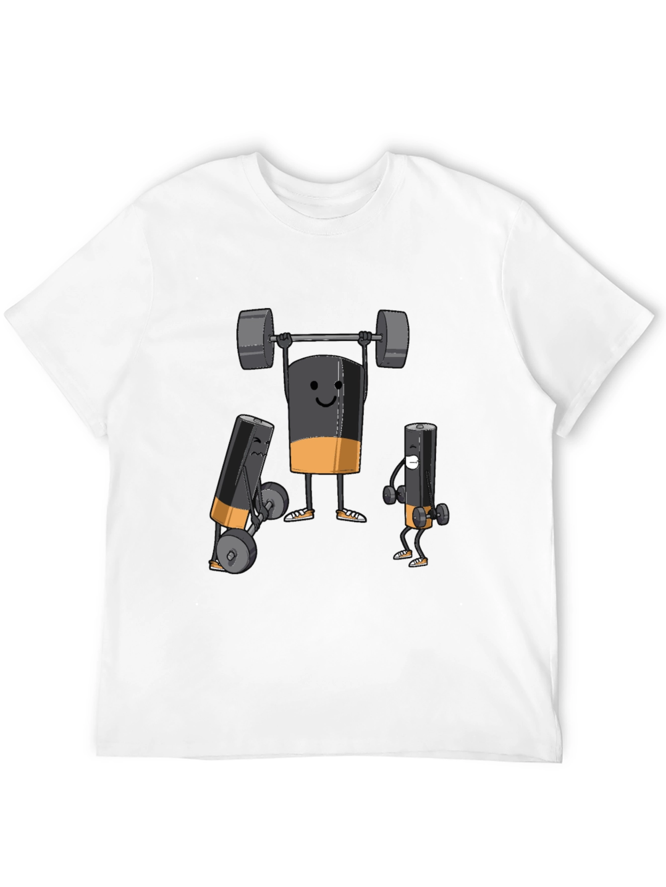 Black Battery Powerlifting Graphic T-Shirt view 12