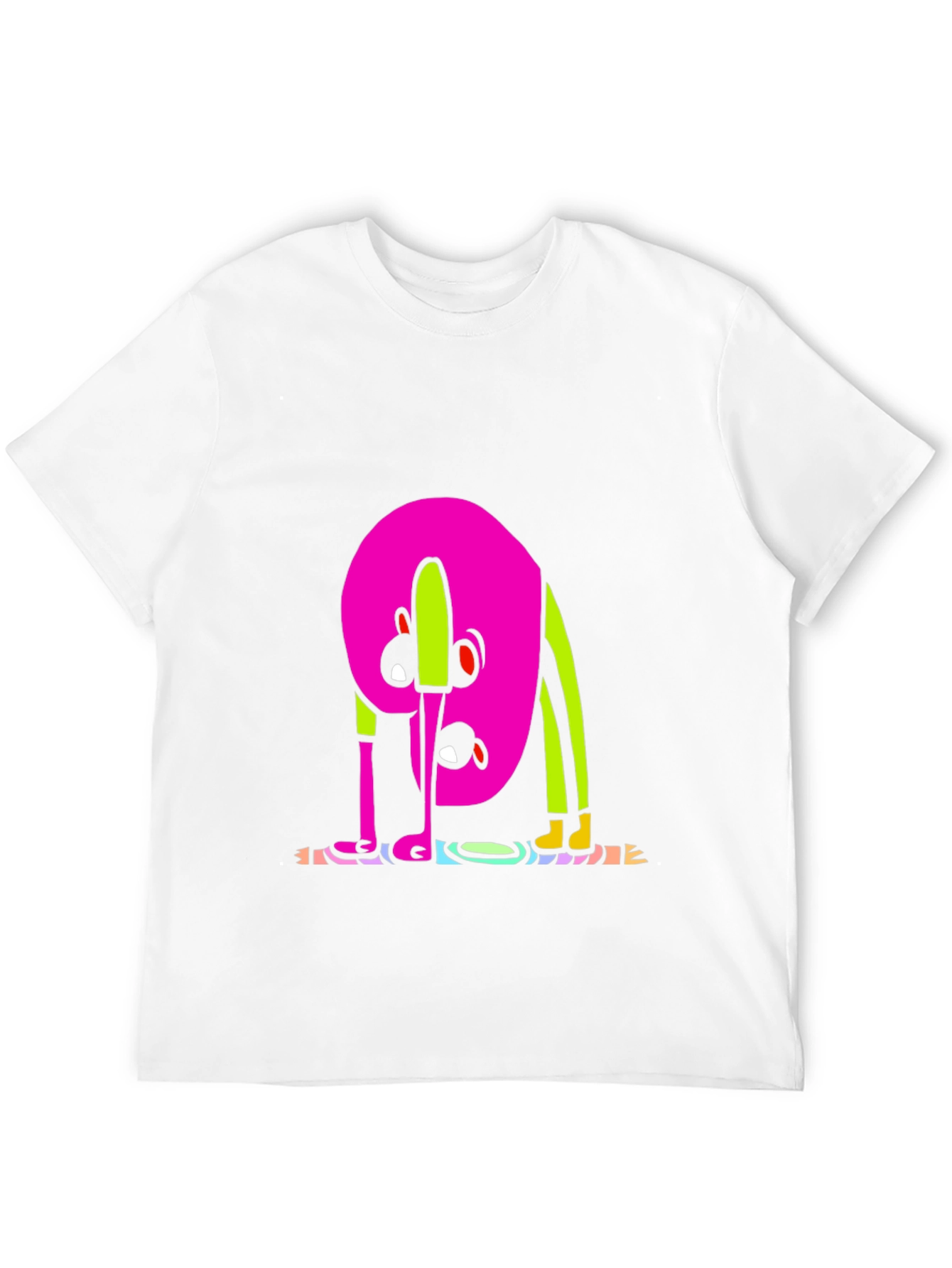 Black Funky Cartoon Graphic Tee - Black view 12