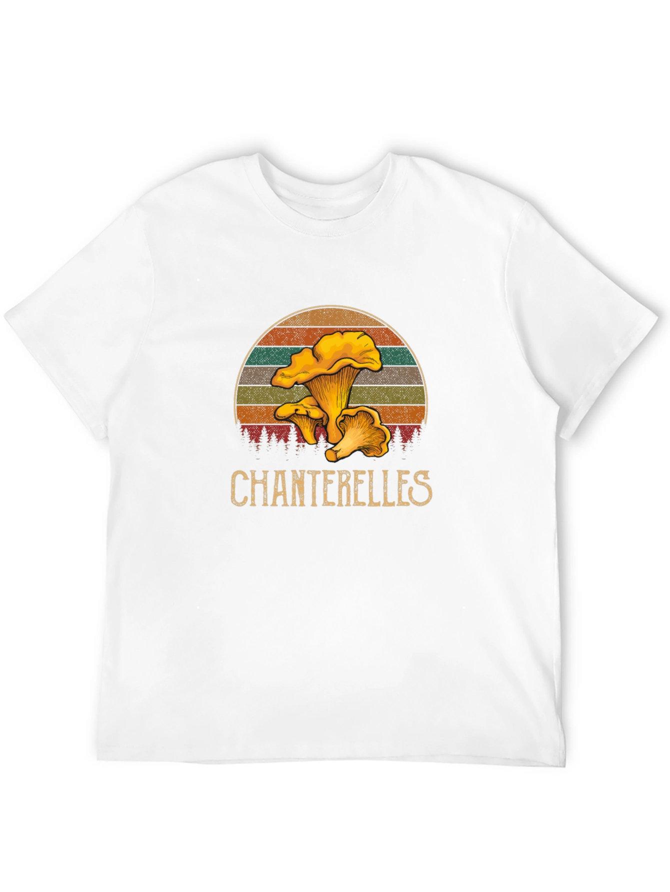 Black Chanterelle Mushroom Graphic T-Shirt view 12