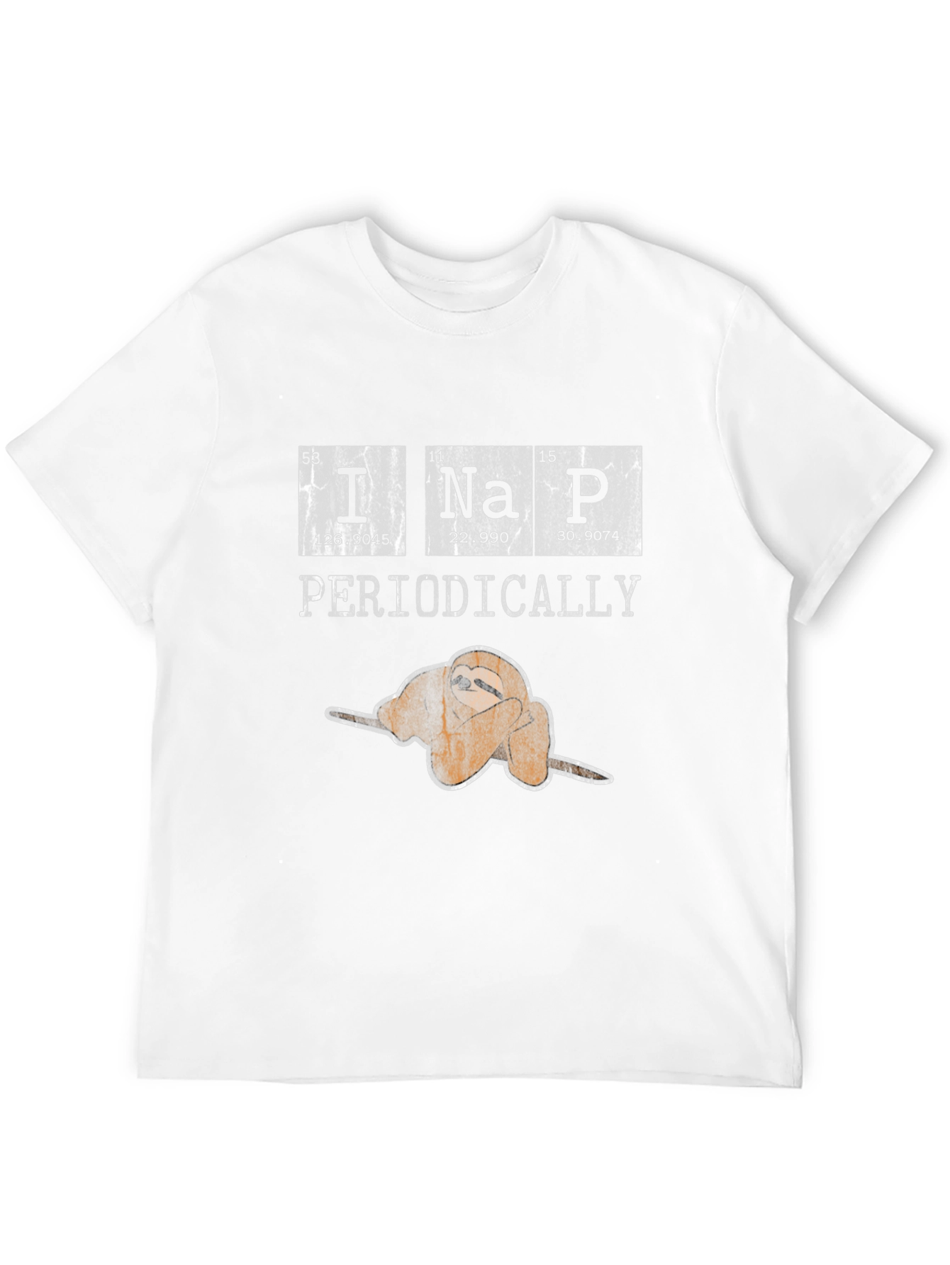 Black Periodically Nap Sloth Graphic T-Shirt view 12