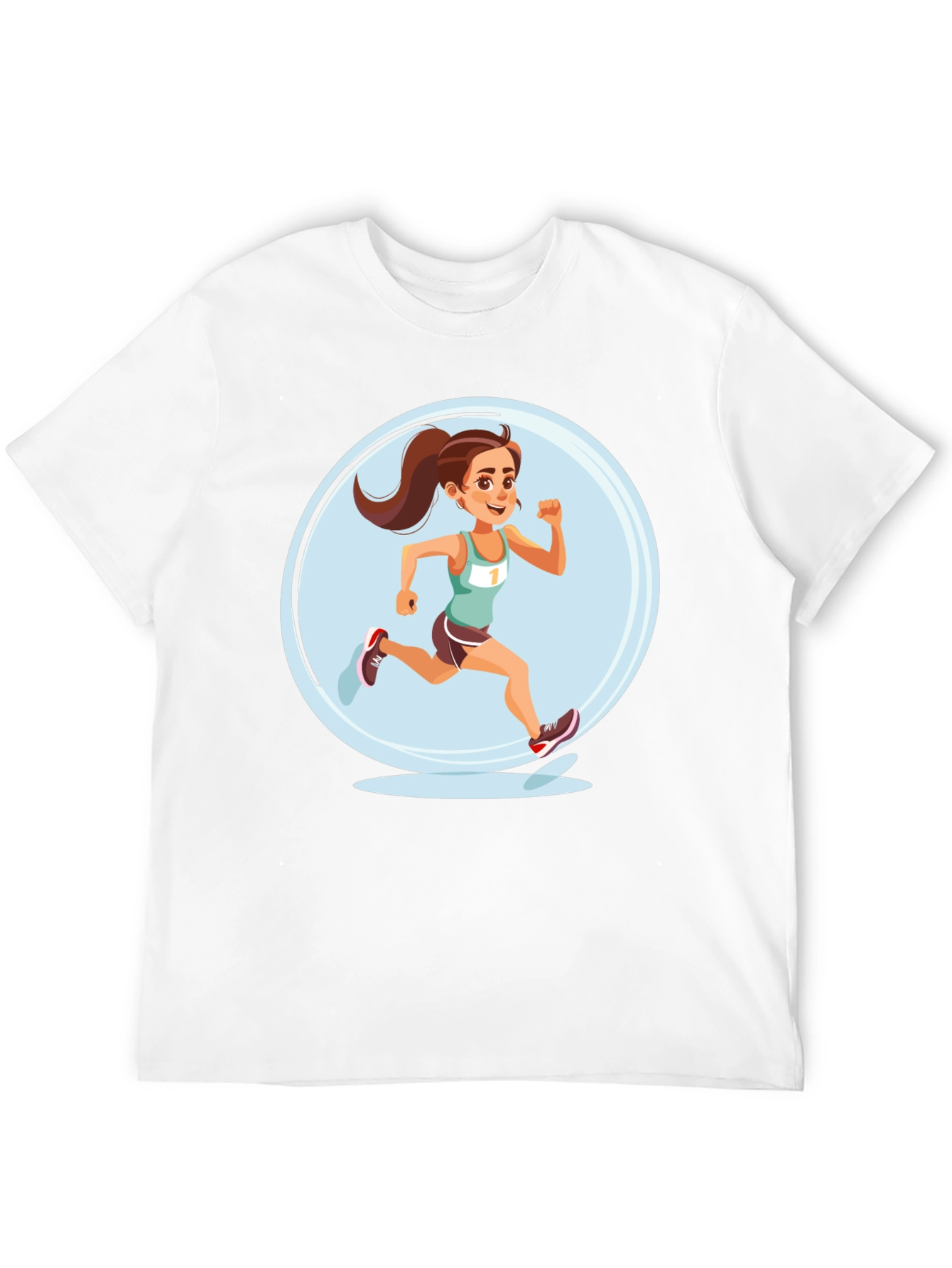 Black Running Girl Graphic Tee view 12