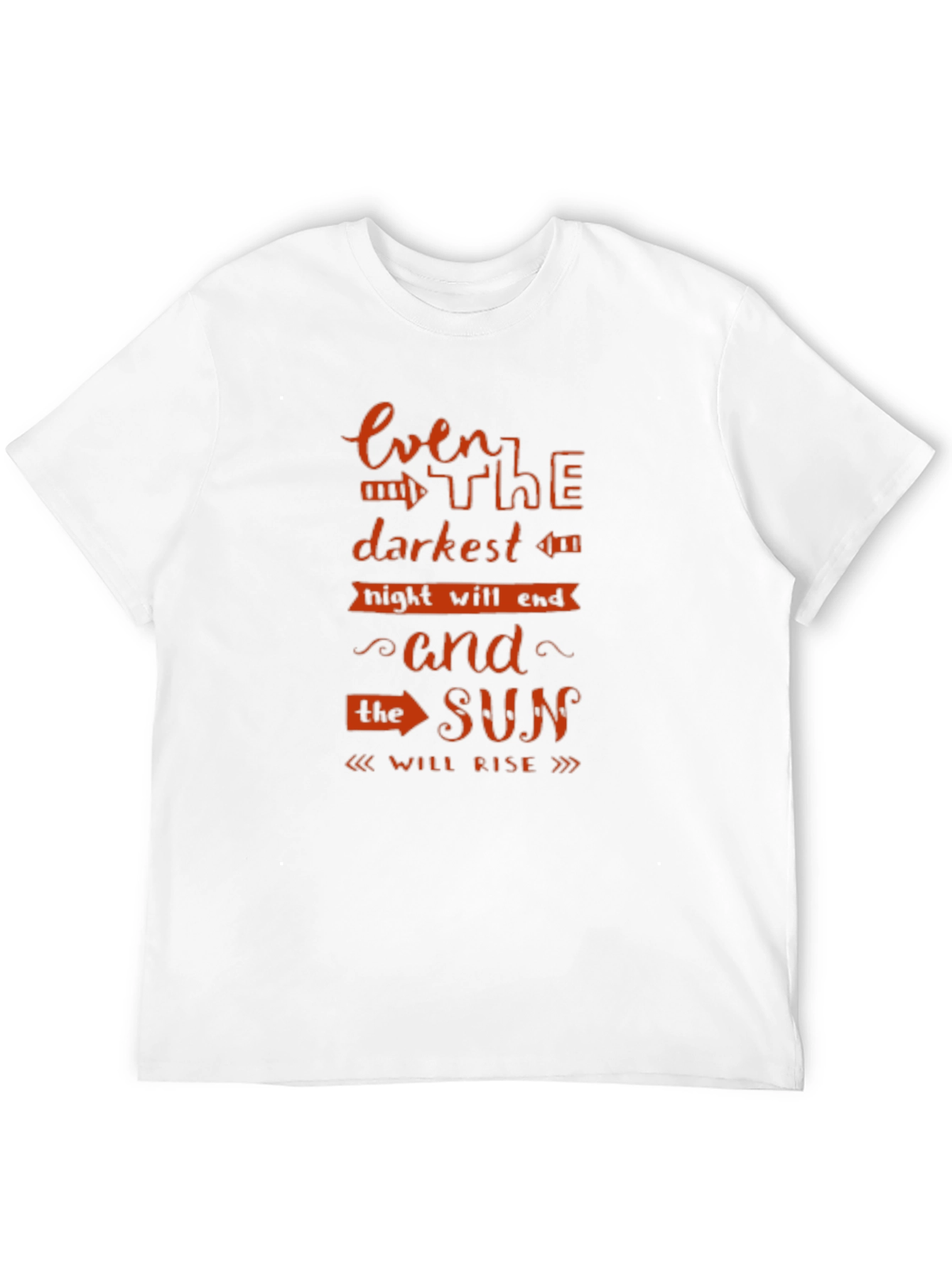 Black Inspirational 'Even the Darkest Night' Black T-Shirt view 12