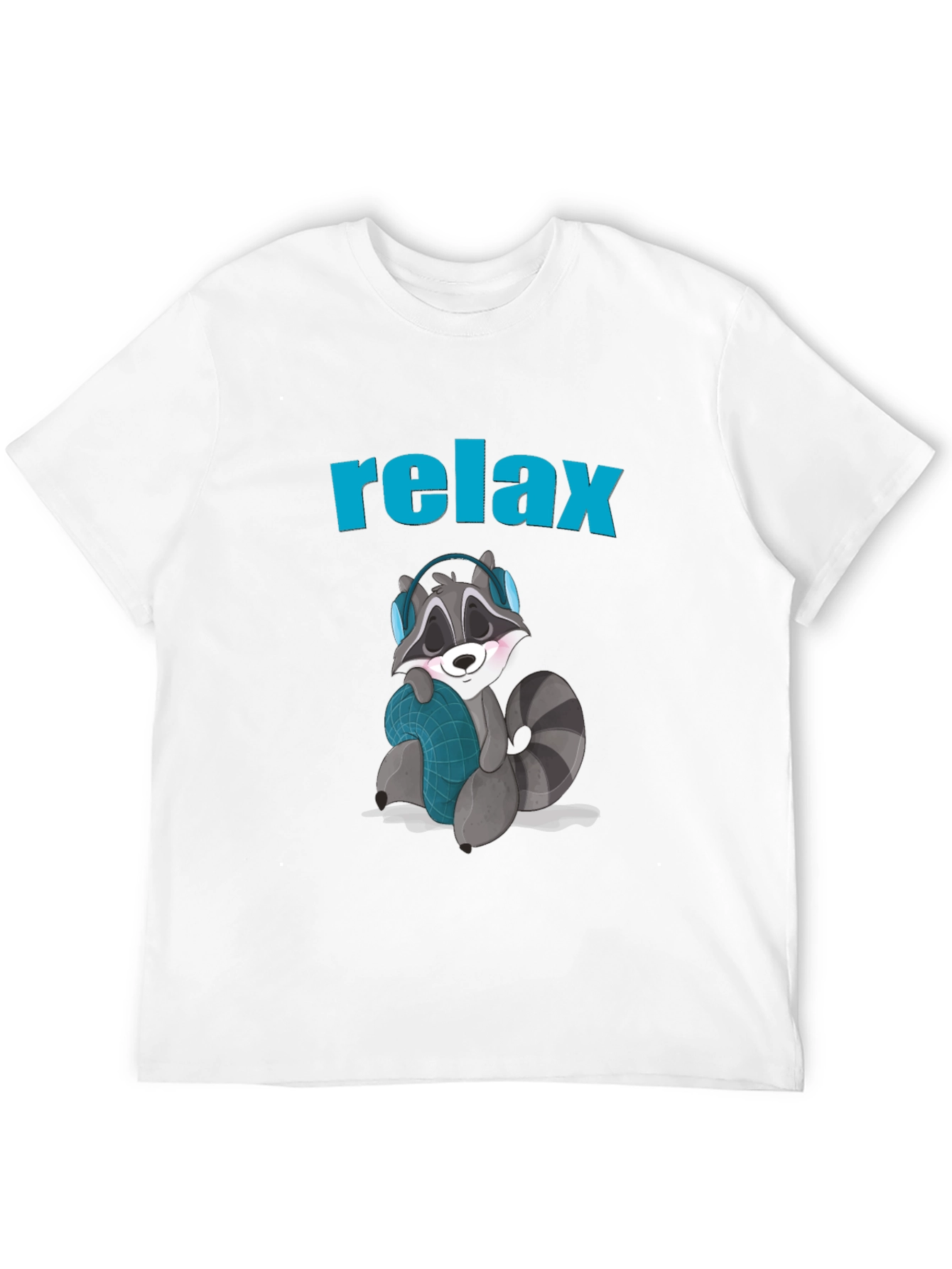 Black Relaxing Raccoon Graphic Tee view 12