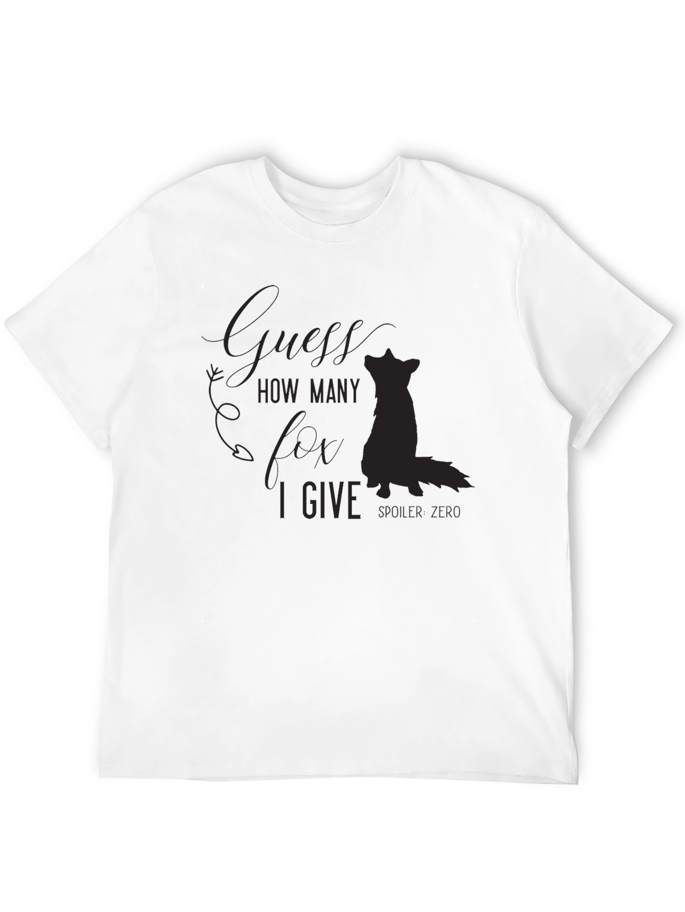 Black Guess How Many Fox I Give, Black T-Shirt view 12