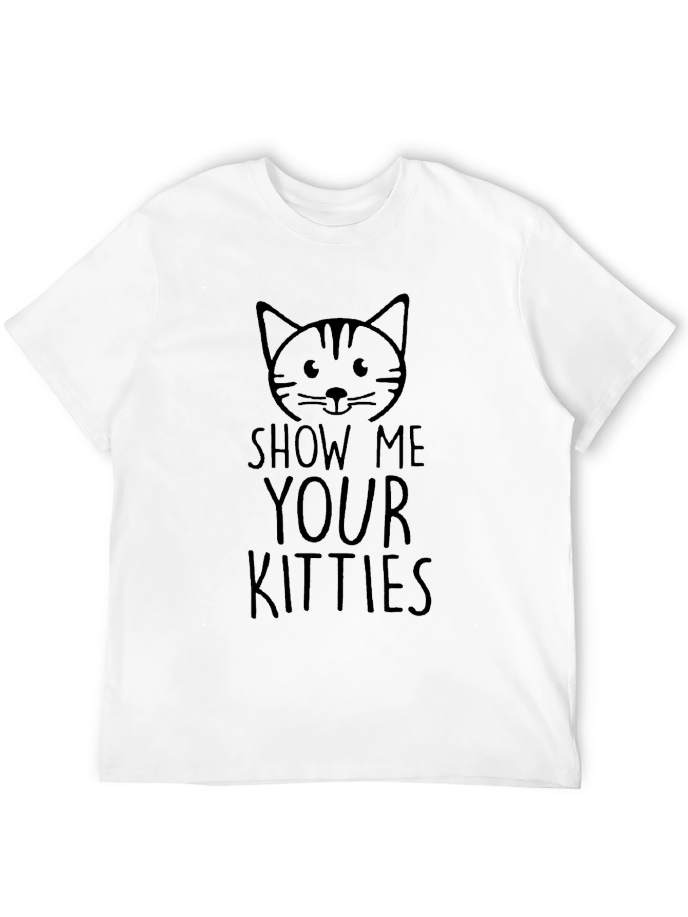 Black Show Me Your Kitties Graphic T-Shirt - Funny Cat Tee view 12