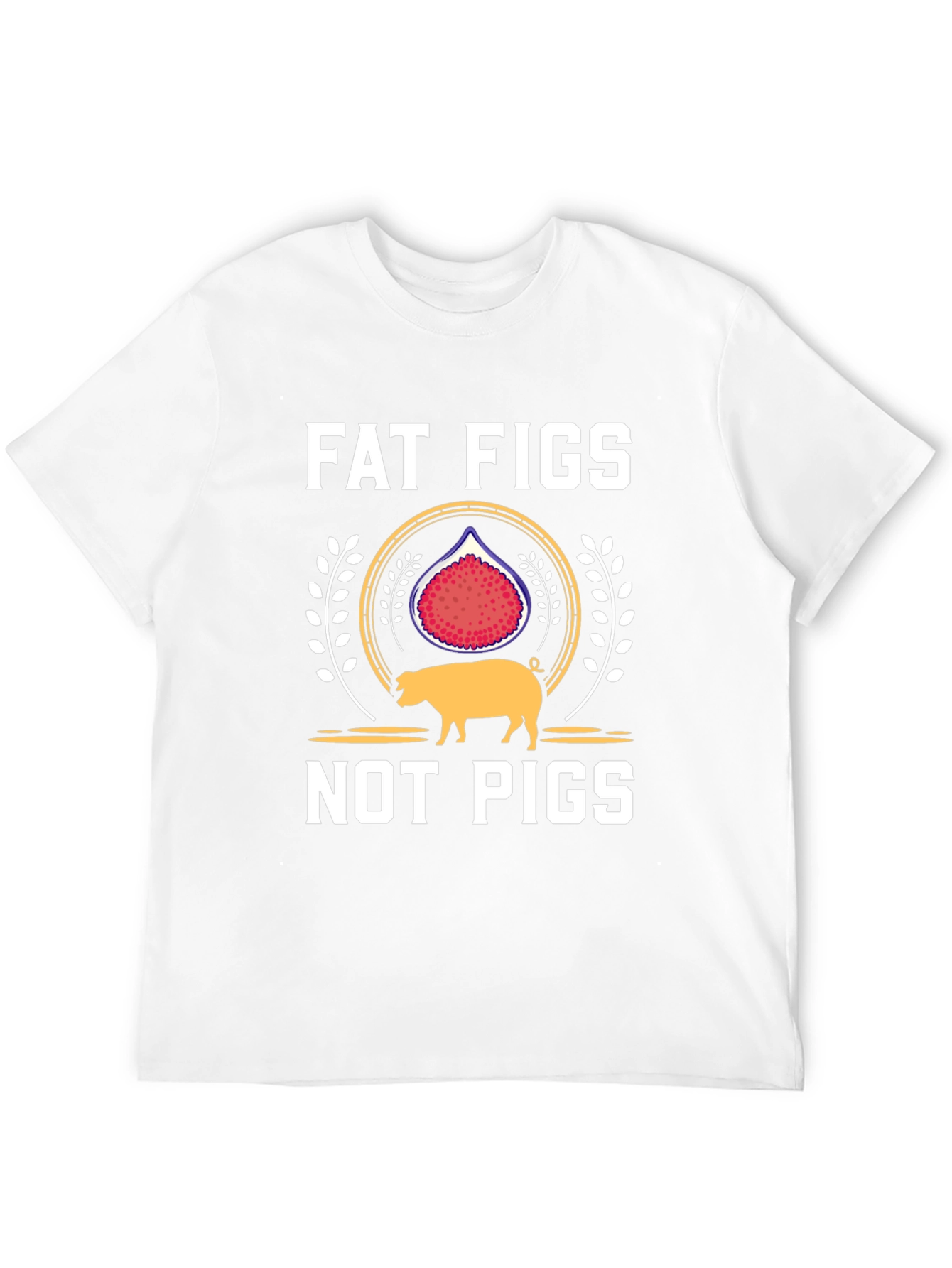 Black Fat Figs Not Pigs Graphic Tee view 12