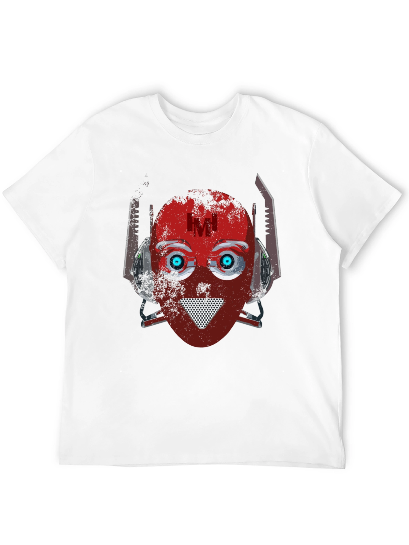 Black Robot Head Graphic T-Shirt - Cool Sci-Fi Design view 12