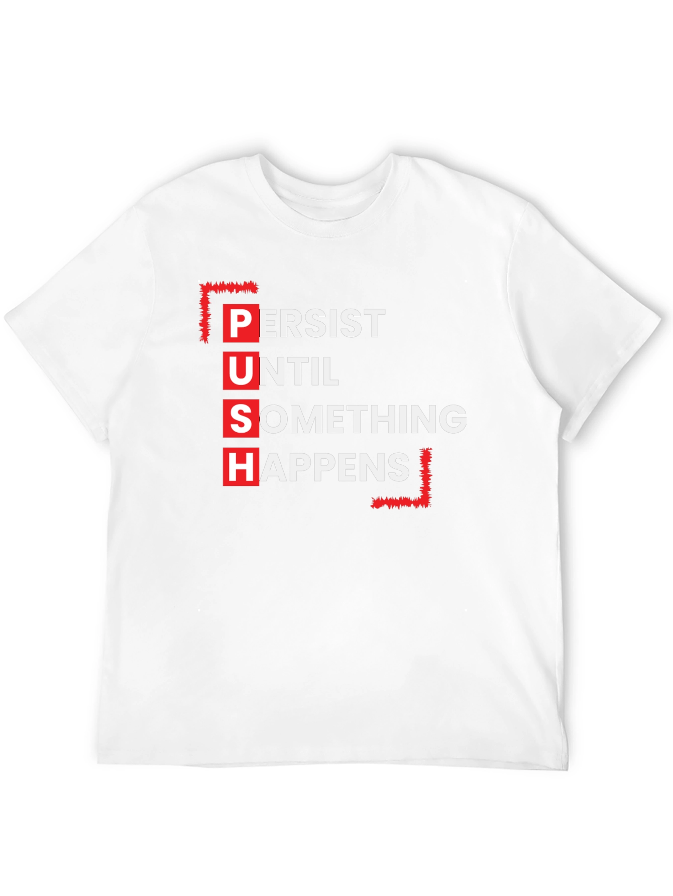 Black Motivational P.U.S.H. Black T-Shirt view 12