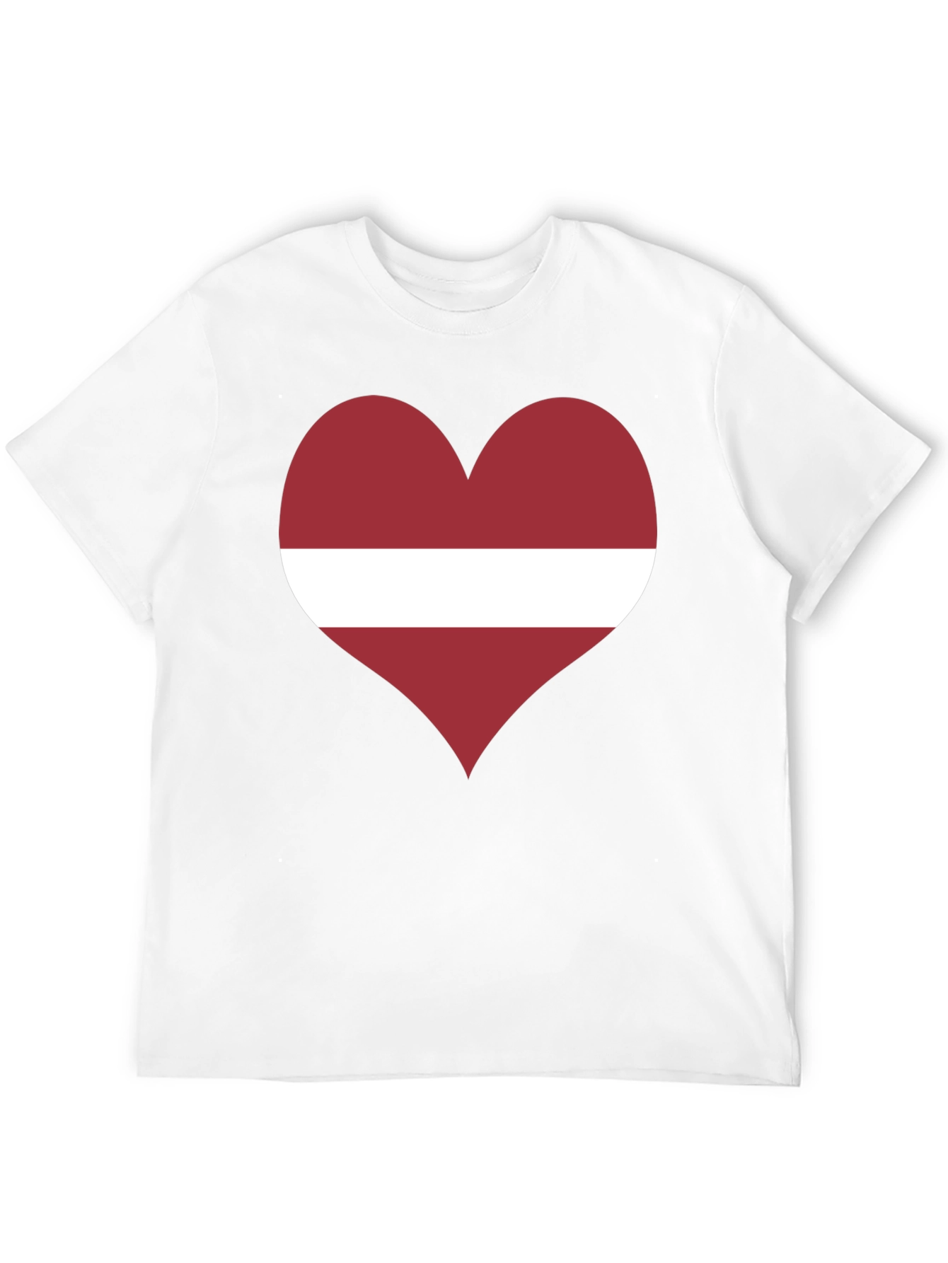 Black Latvia Flag Heart T-Shirt - Show Your Love! view 12