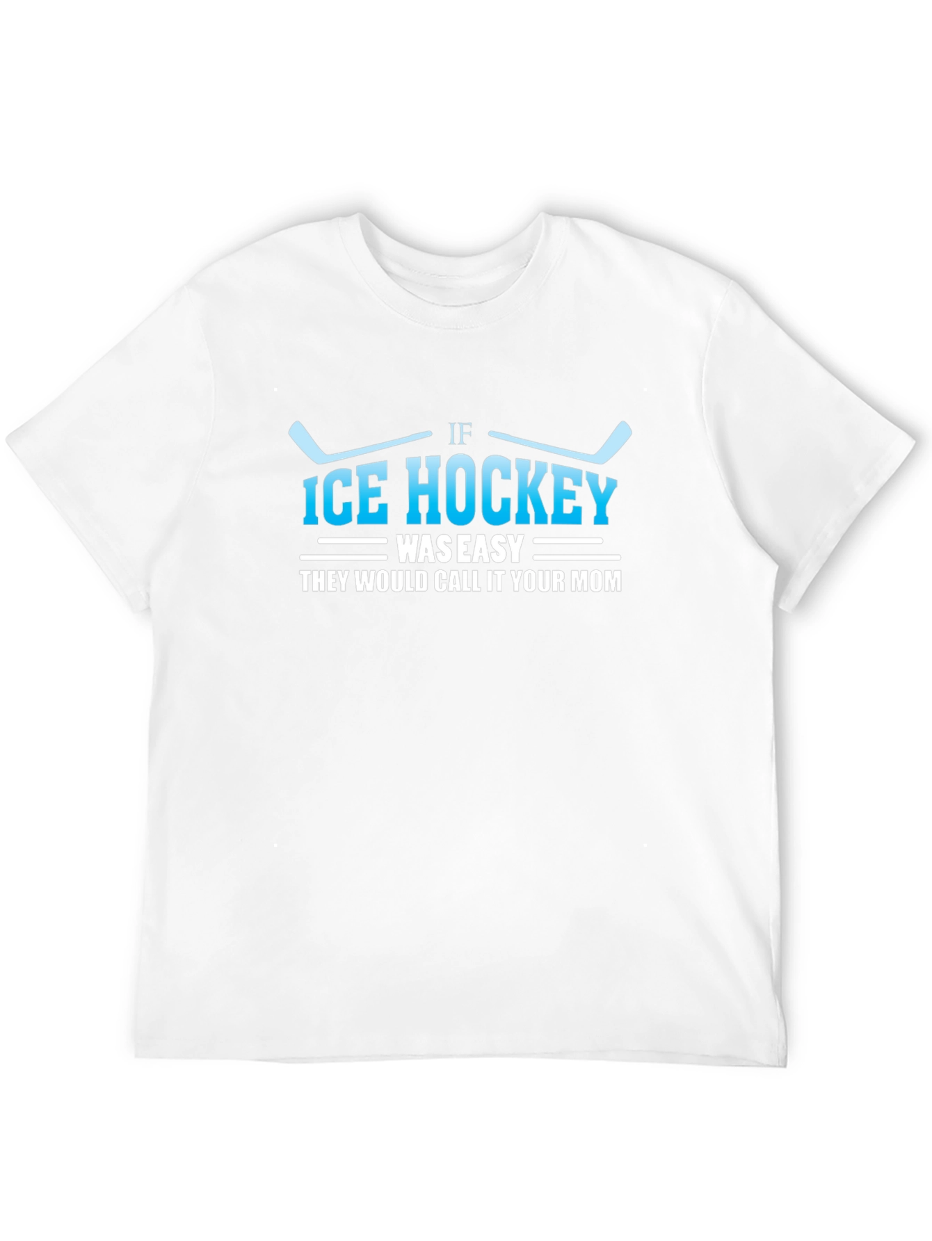 Black Funny Ice Hockey T-Shirt - Your Mom Joke Tee view 12