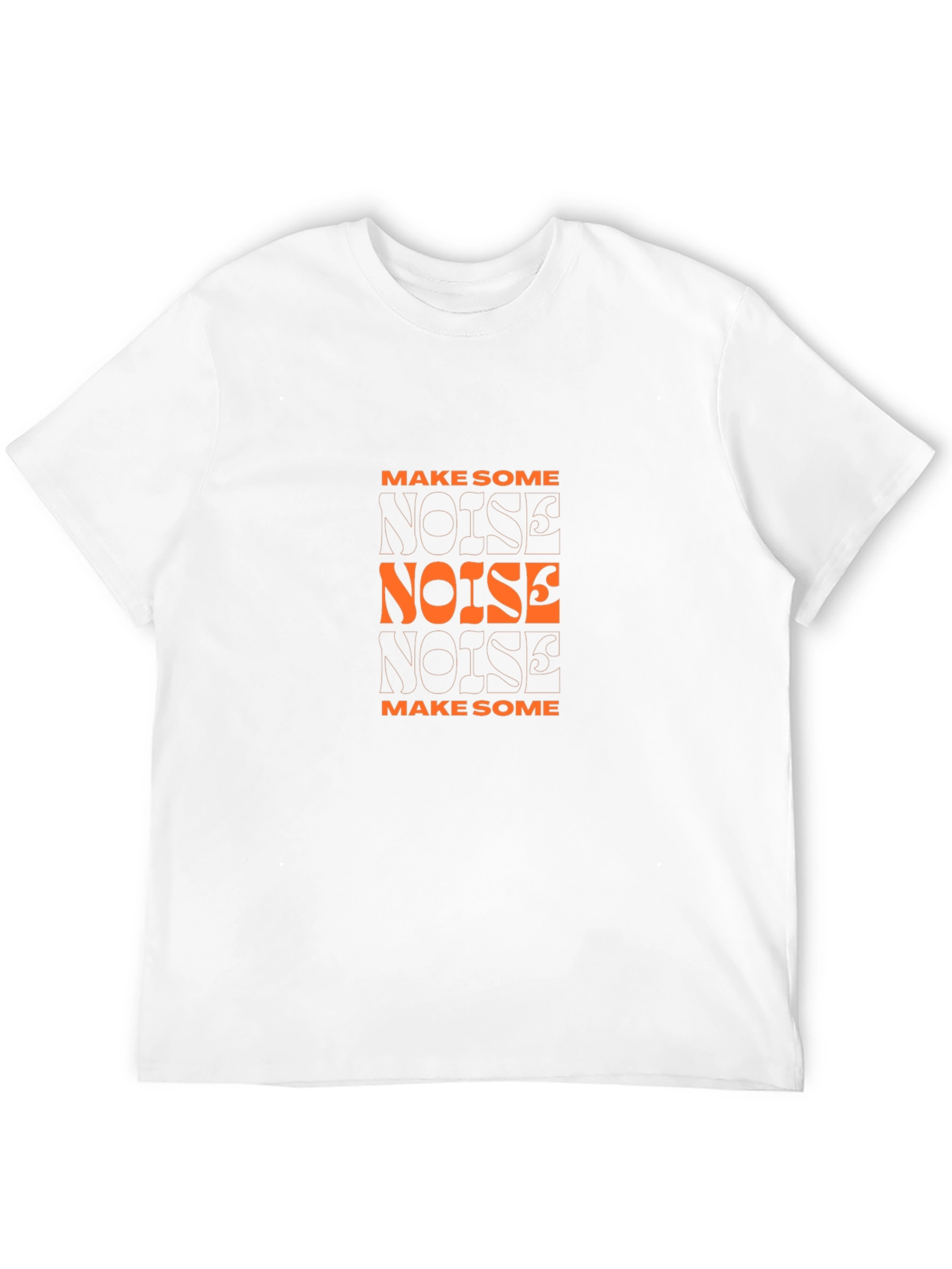 Black Make Some Noise Graphic Tee - Black Cotton Blend view 12