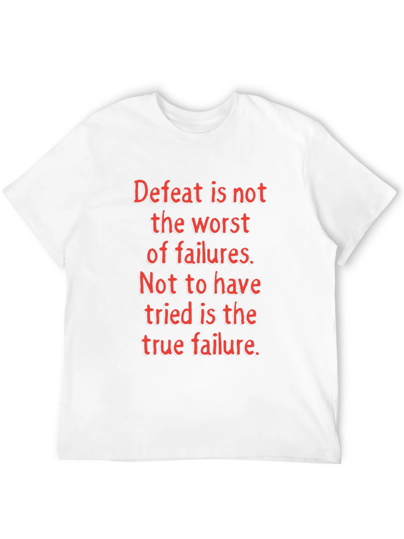 Black Motivational T-Shirt: Defeat is Not the Worst view 12