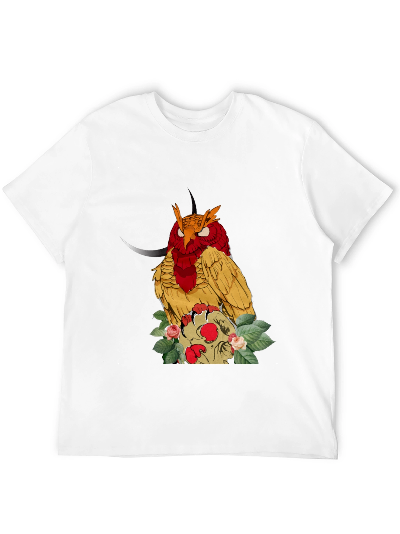 Black Owl and Skull Graphic Tee - Unique Print view 12