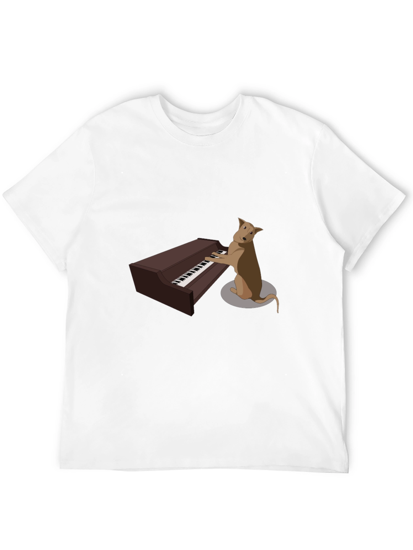 Black Dog Playing Piano T-Shirt - Funny Music Tee view 12