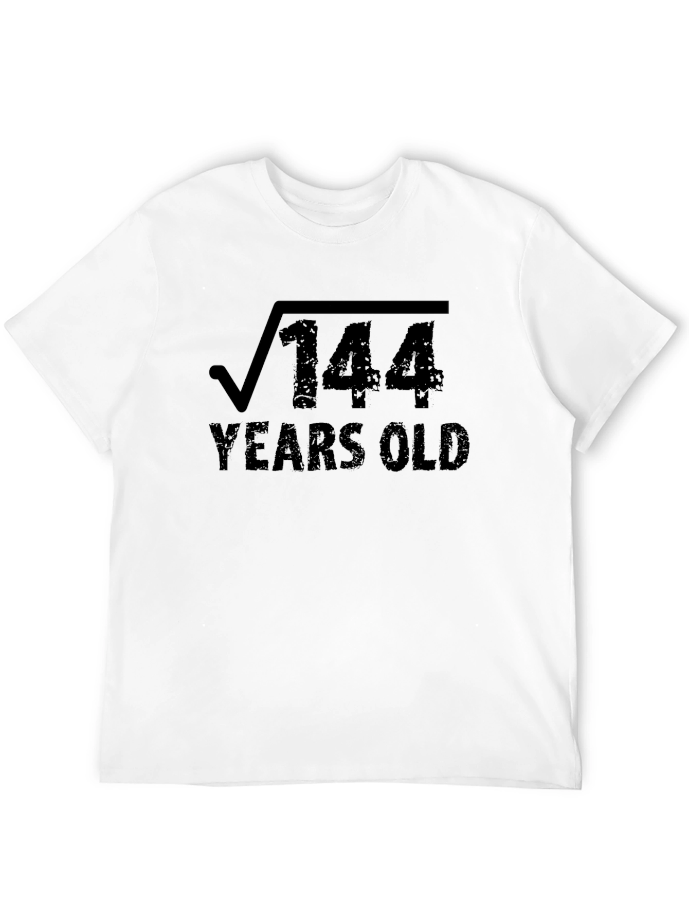 Black Funny Math Birthday T-Shirt - Square Root of 144 view 12