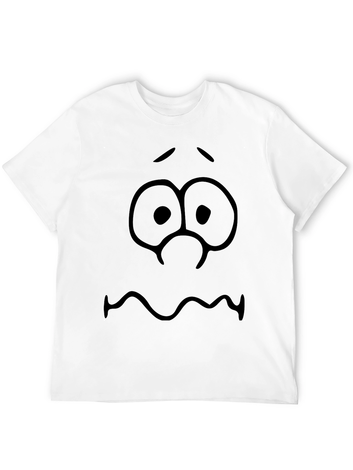 Black Distressed Face Graphic Tee - Black Cotton T-Shirt view 12