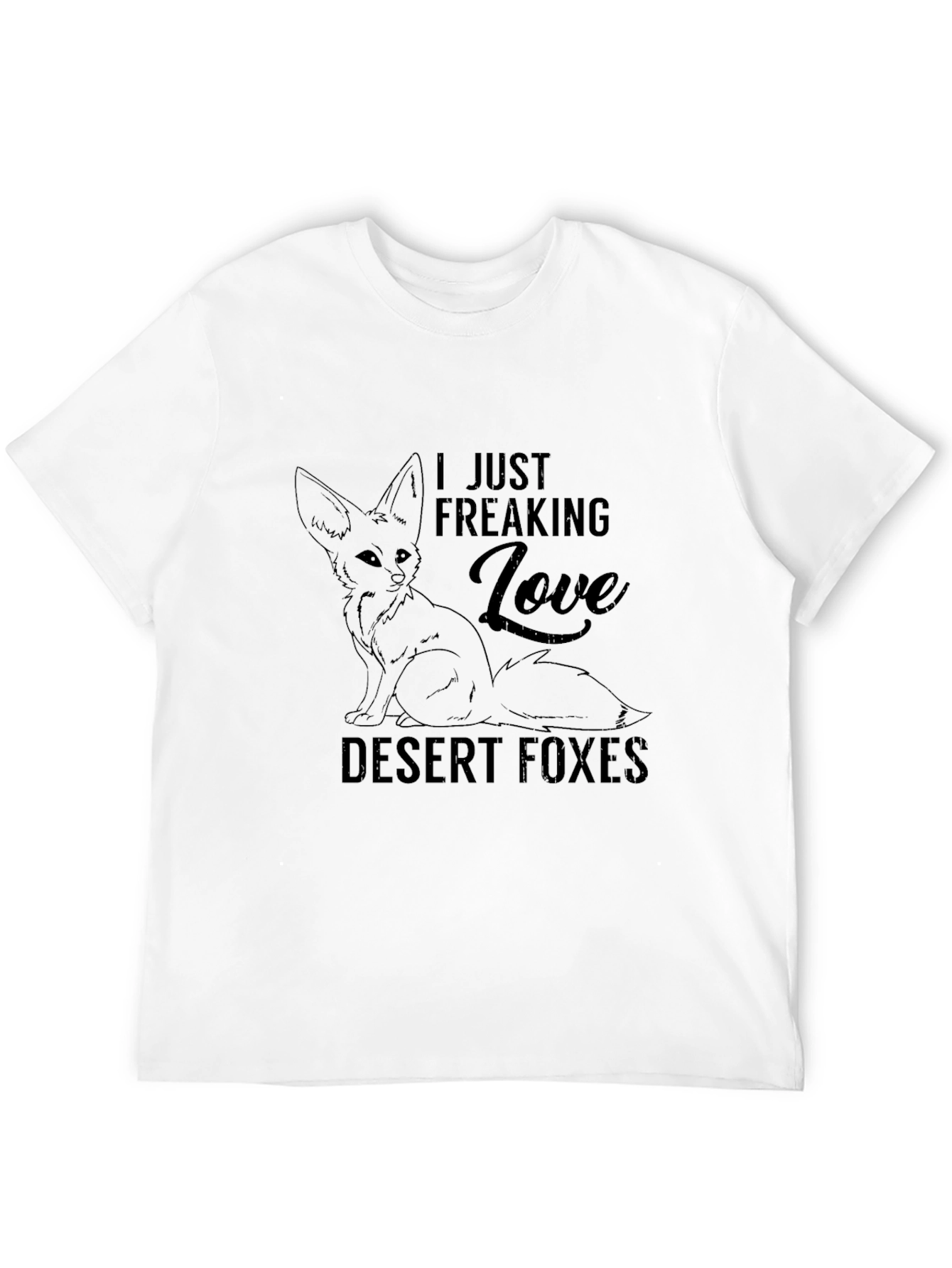 Black Desert Fox Graphic Tee - I Just Freaking Love Foxes view 12